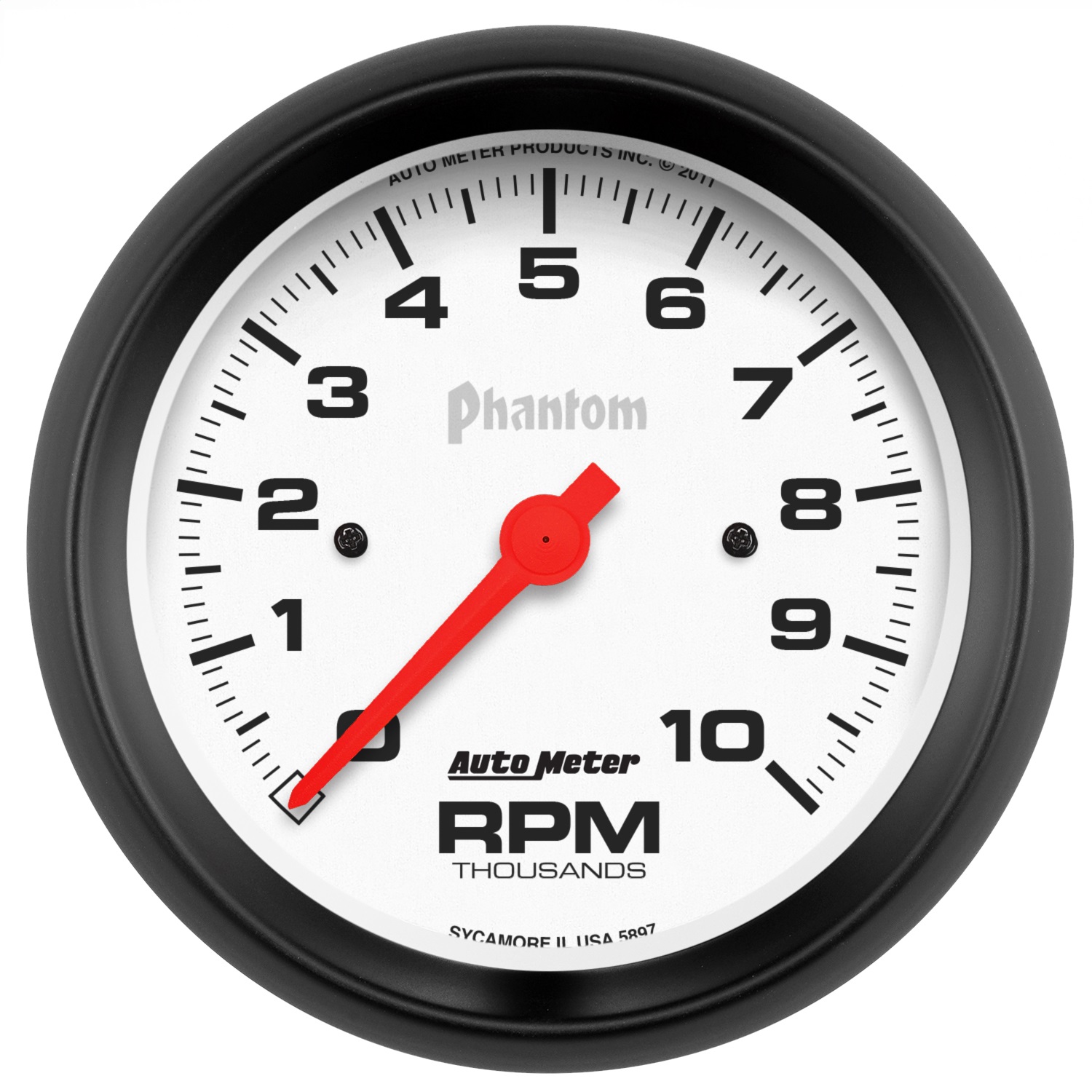 AutoMeter 5897 - Phantom 3-3/8in 10000 PRM In-Dash Single Range Tachometer
