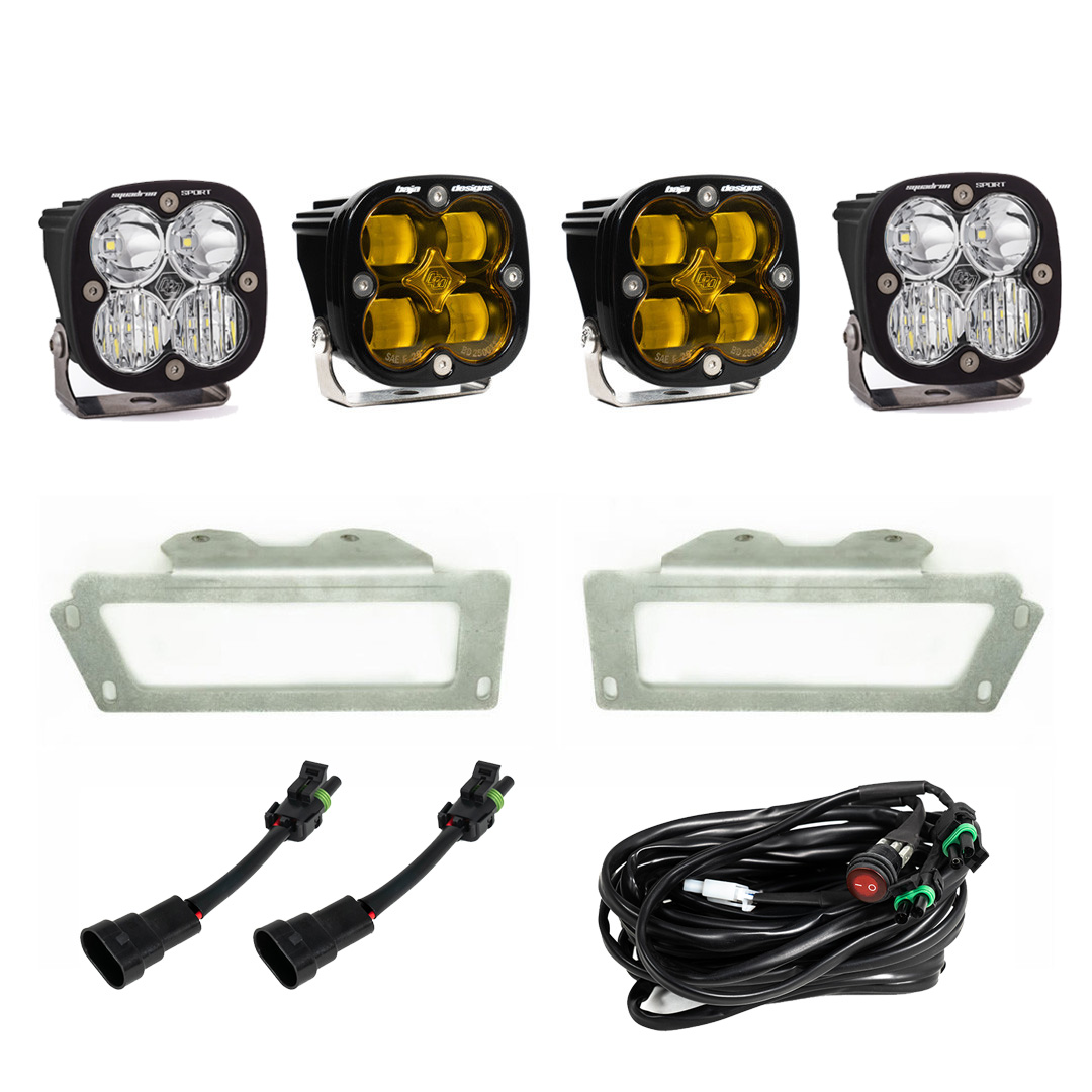 Baja Designs 447719 - Ram 2500/3500 Fog Lights SAE Fog Pocket Kit Baja Amber FPK 10-18 RAM 1500 09-12 Ram 2500/3500