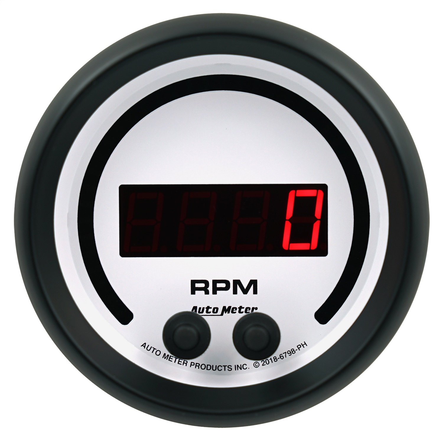 AutoMeter 6798-PH - 85.7mm White 0-16K RPM Tachometer Phantom Elite Digital Gauge