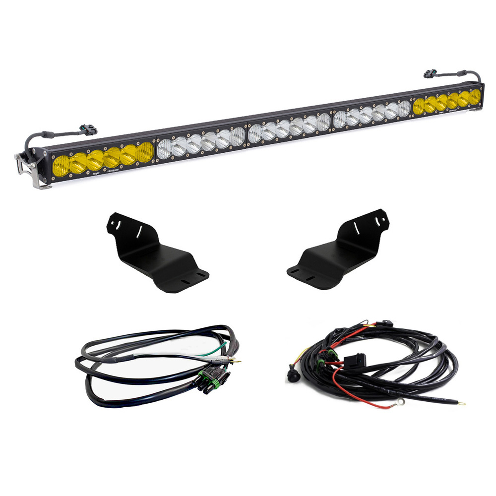 Baja Designs 447759UP - Bronco Roof Light Bar Kit 21-Up Ford Bronco 50 inch Onx6+ Dual Control w/Upfitter