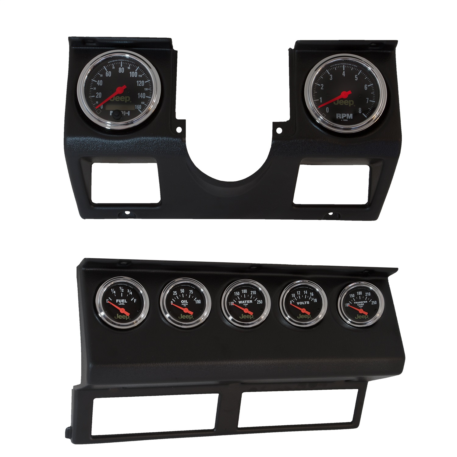 AutoMeter 7040 - 87-96 Jeep Wrangler YJ 7pc Direct-Fit Dash Gauge Kit