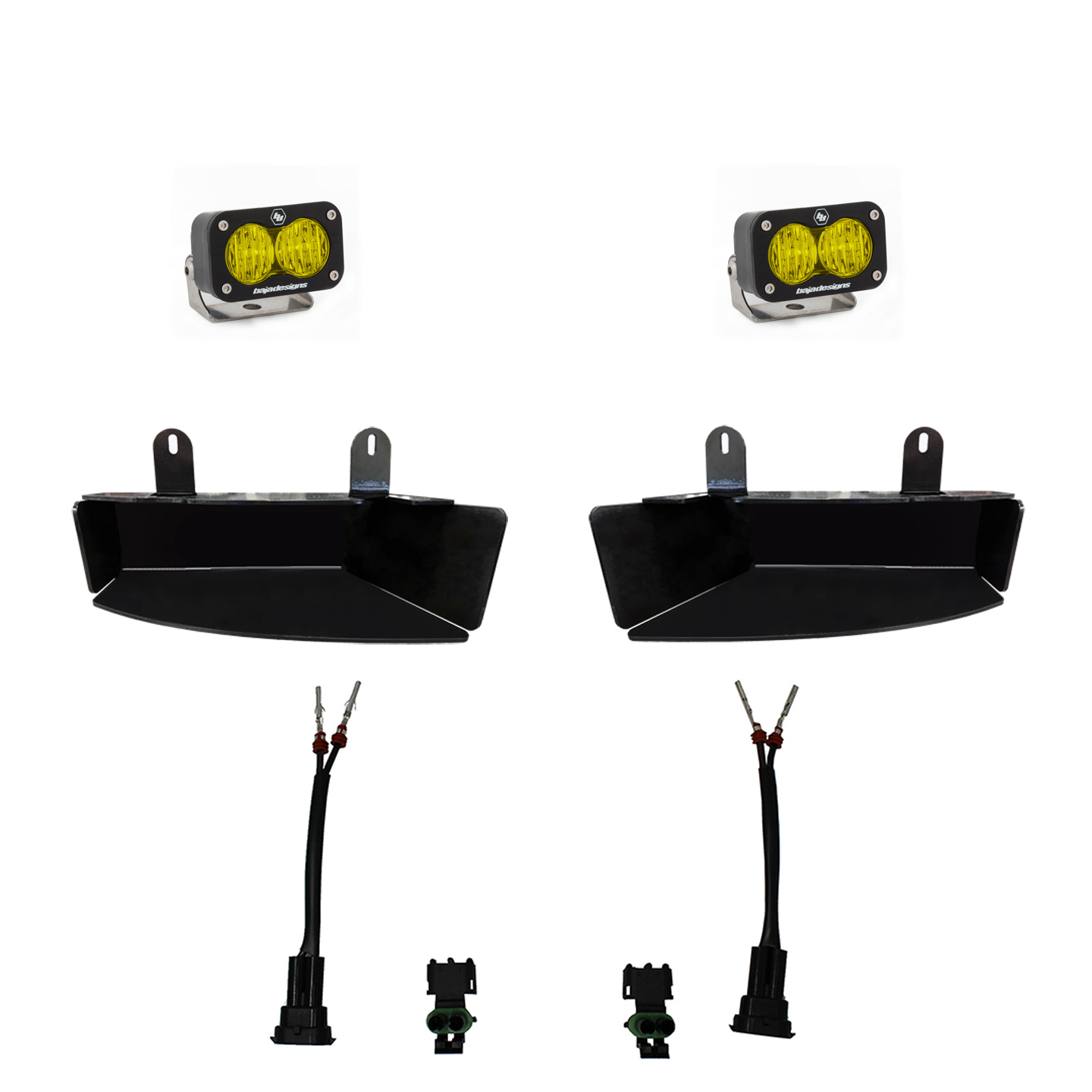 Baja Designs 448043 - Dodge Ram Light Kit For Ram 2500/3500 19-On FPK S2 Sport W/C Baja Amber