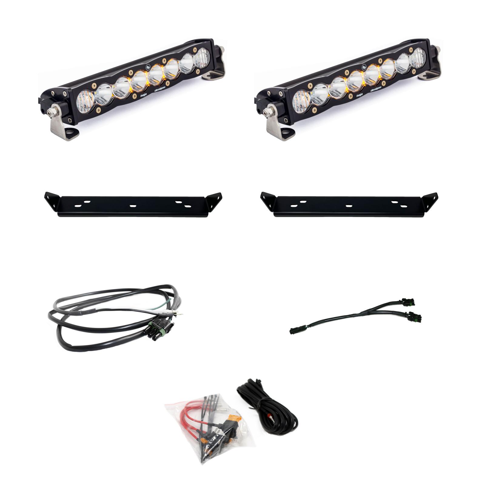 Baja Designs 448065 - 10 Inch S8 D/C Clear Behind Grill Kit fits 21-On Ford Raptor