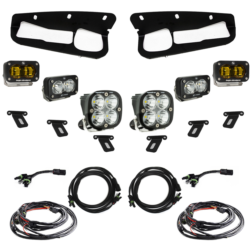 Baja Designs 448179 - Ford Bronco (21-Present) S2 SAE Baja Amber FPK Pro for OEM Steel Bumper