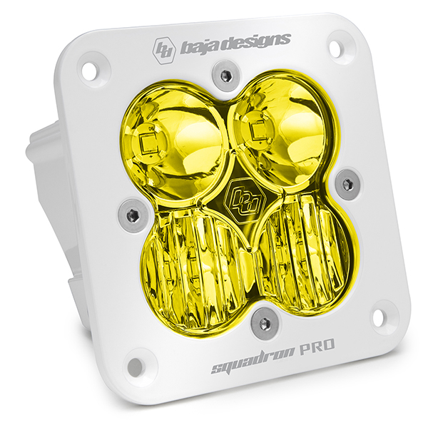 Baja Designs 491013WT - Flush Mount LED Light Pod White Baja Amber Lens Driving/Combo Pattern Squadron Pro Baja Designs 491013WT - Flush Mount LED Light Pod White Baja Amber Lens Driving/Combo Pattern Squadron Pro