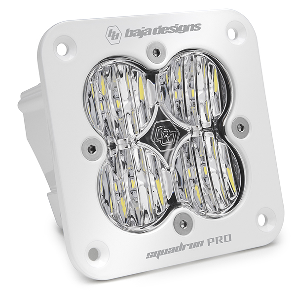 Baja Designs 491005WT - Flush Mount LED Light Pod White Clear Lens Wide Cornering Pattern Squadron Pro