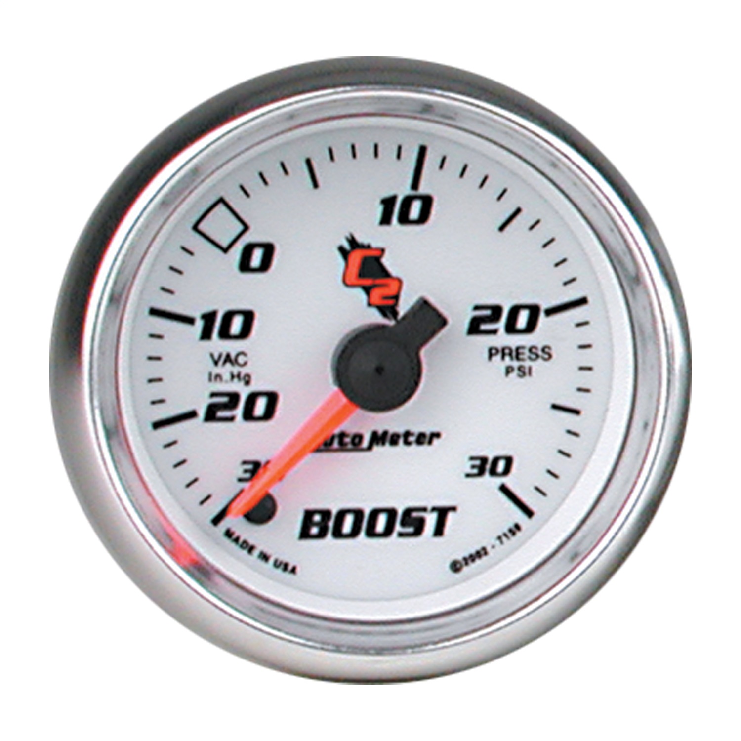 AutoMeter 7159 - C2 52mm 30 PSI Electronic Boost/Vac Gauge