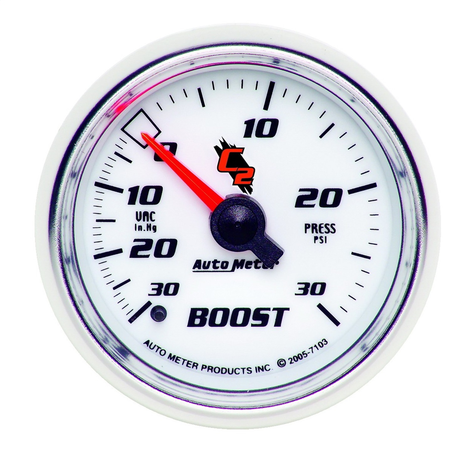 AutoMeter 7103 - C2 52mm 30 PSI Mechanical Boost and Vacuum Gauge AutoMeter 7103 - C2 52mm 30 PSI Mechanical Boost and Vacuum Gauge