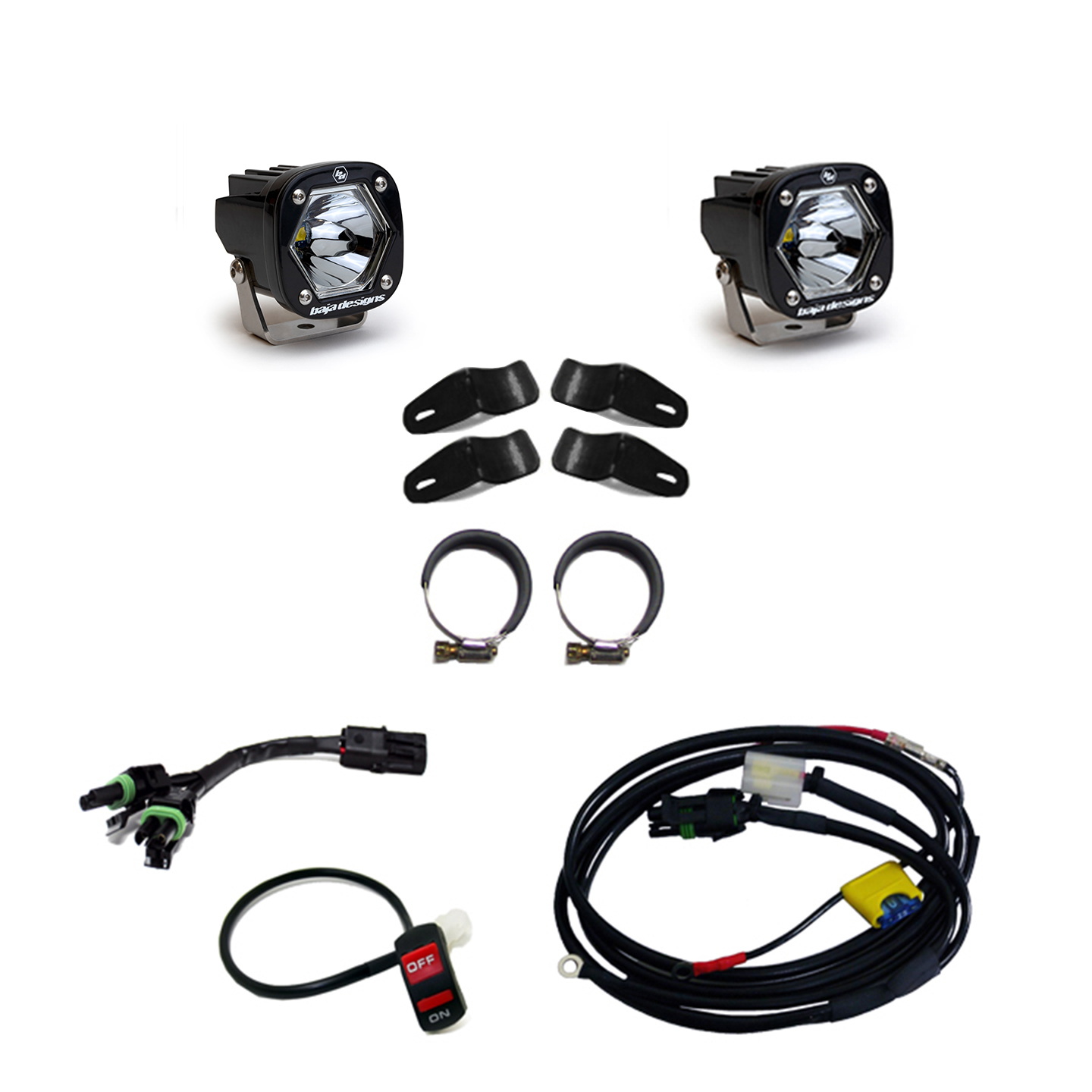Baja Designs 507096 - S1 Universal Moto Kit Spot Baja Designs 507096 - S1 Universal Moto Kit Spot