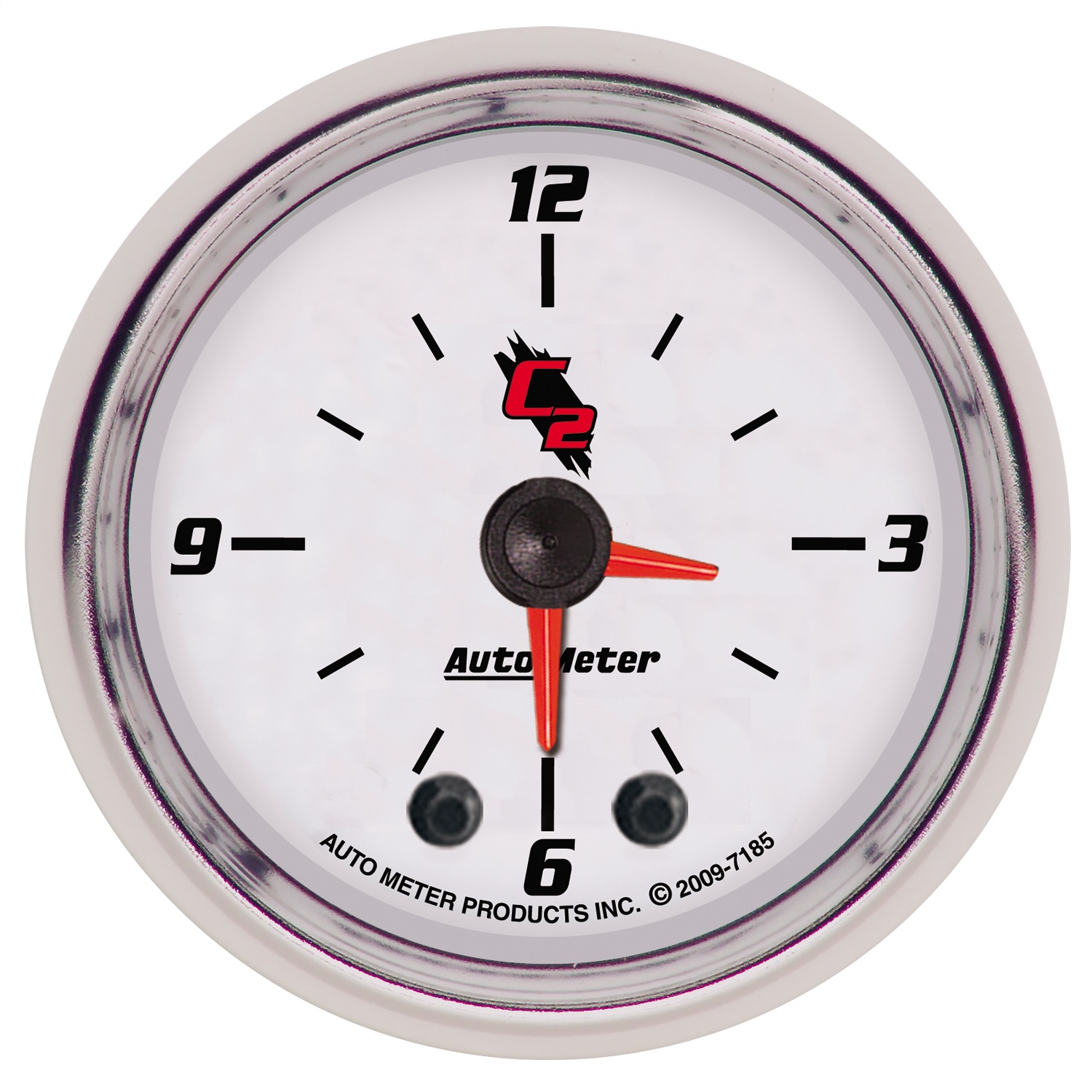 AutoMeter 7185 - C2 2-1/6in 12 Hour Analog Clock Gauge