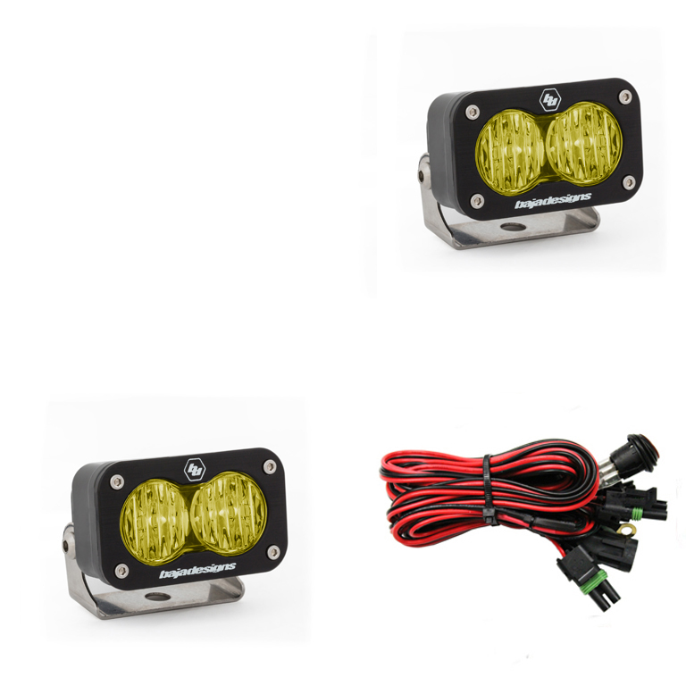 Baja Designs 547815 - LED Work Light Baja Amber Lens Wide Cornering Pattern Pair S2 Sport