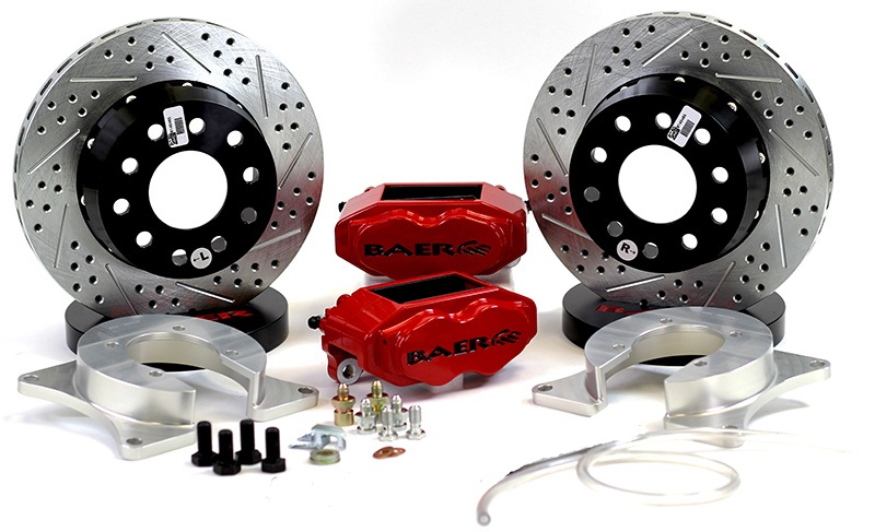 Baer Brakes 4262697FR - Brake System 11 Inch Rear SS4+ Deep Stage Fire Red Ford 8.8 Inch