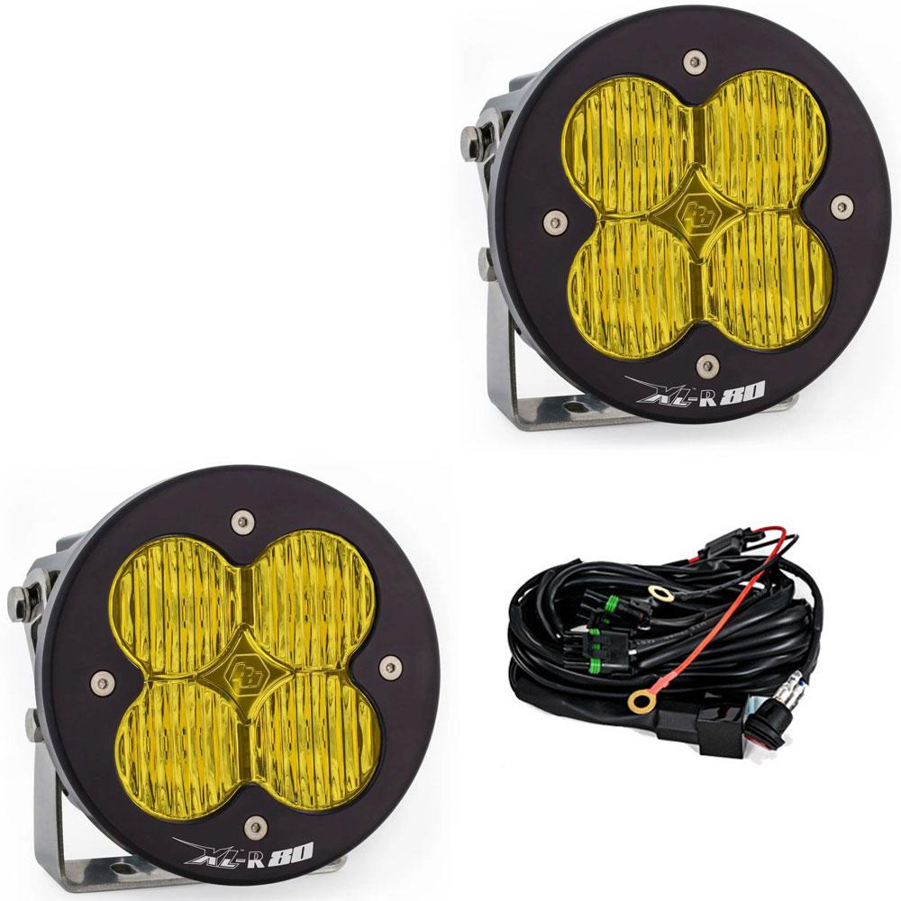 Baja Designs 767815 - LED Light Pods Baja Amber Lens Wide Cornering Pattern Pair XL R 80 Series Baja Designs 767815 - LED Light Pods Baja Amber Lens Wide Cornering Pattern Pair XL R 80 Series