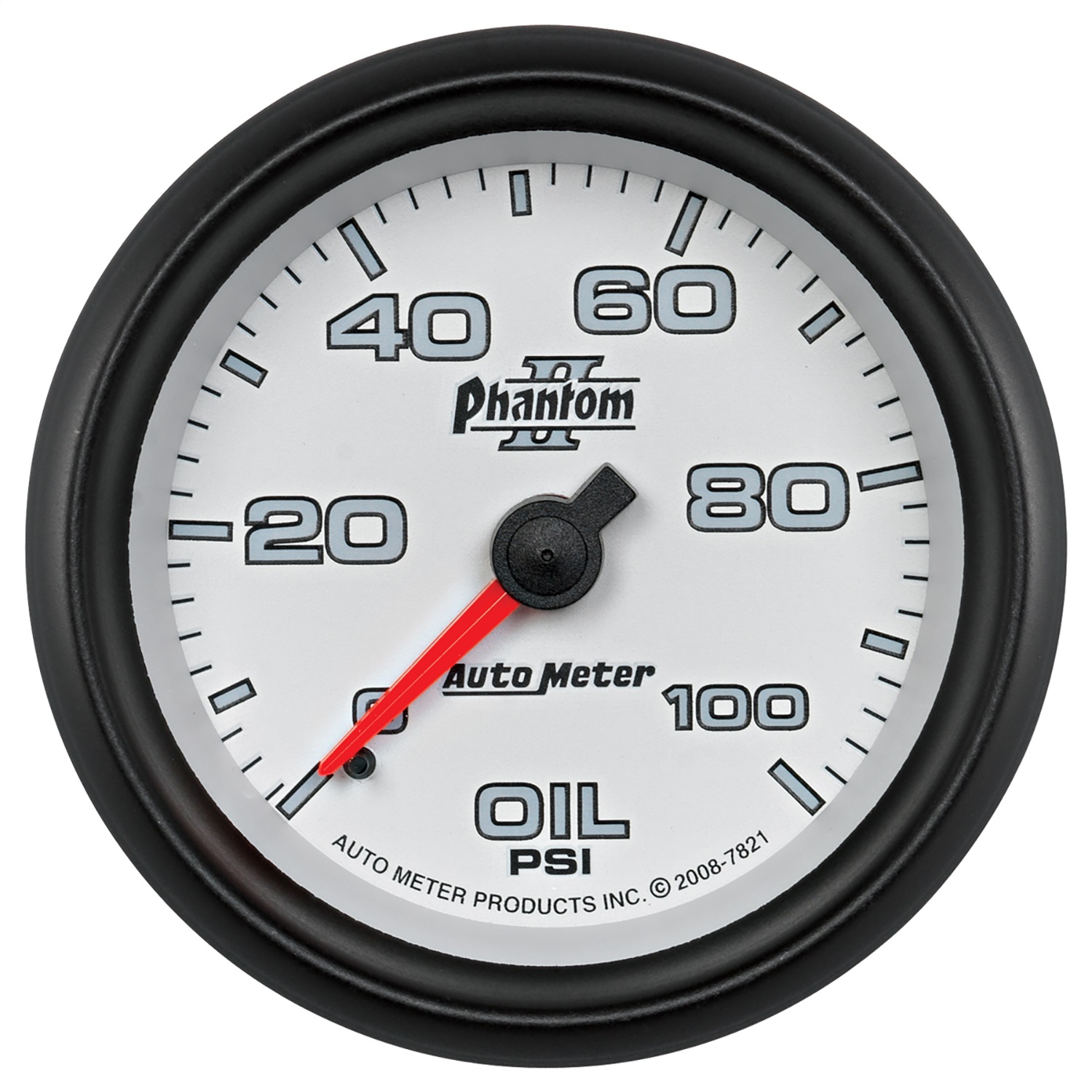 AutoMeter 7821 - Phantom II 2-5/8in 100 PSI Mechanical Oil Pressure Gauge AutoMeter 7821 - Phantom II 2-5/8in 100 PSI Mechanical Oil Pressure Gauge