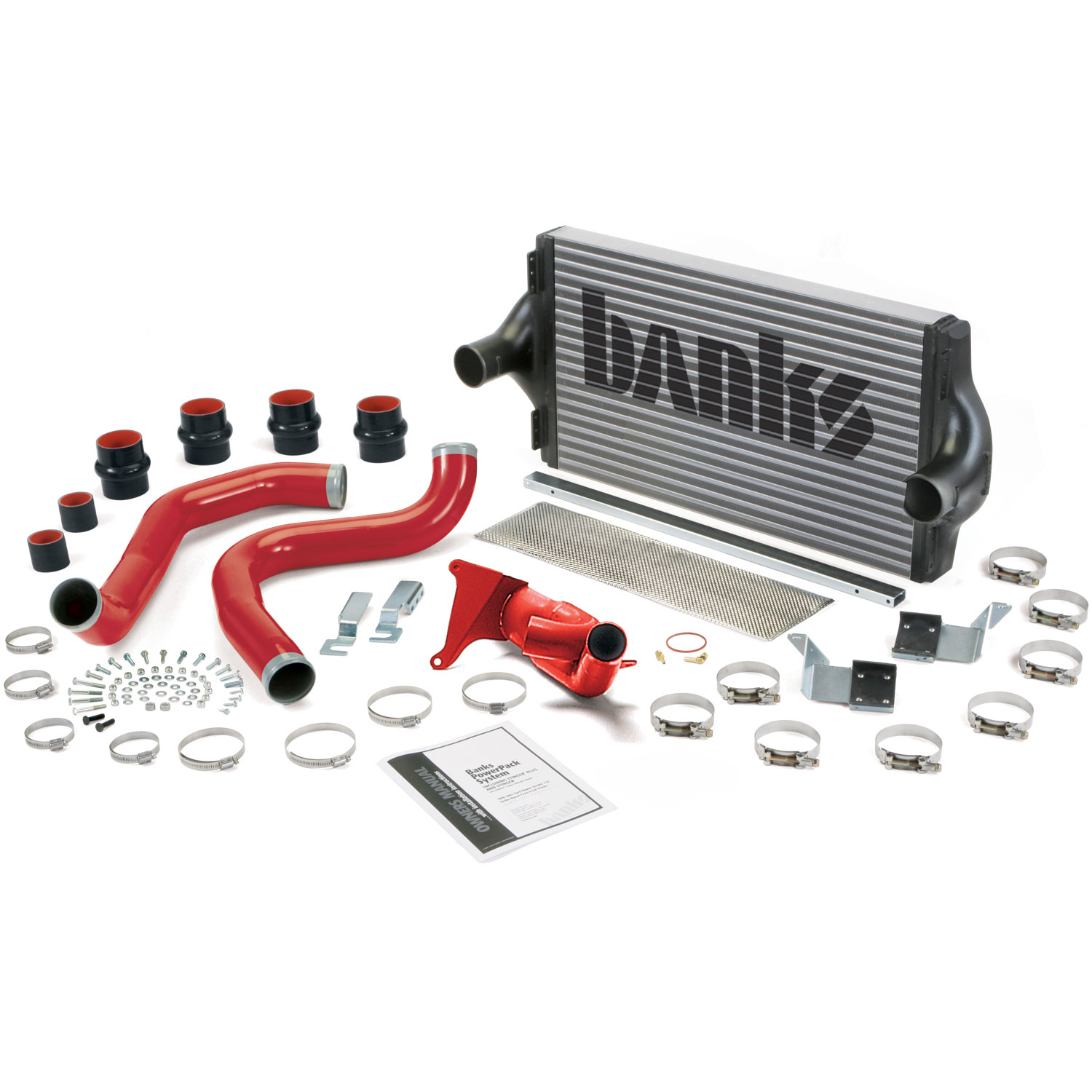 Banks Power 25972 - Intercooler System W/Boost Tubes Tubes (red powder-coated) 99 Ford 7.3L