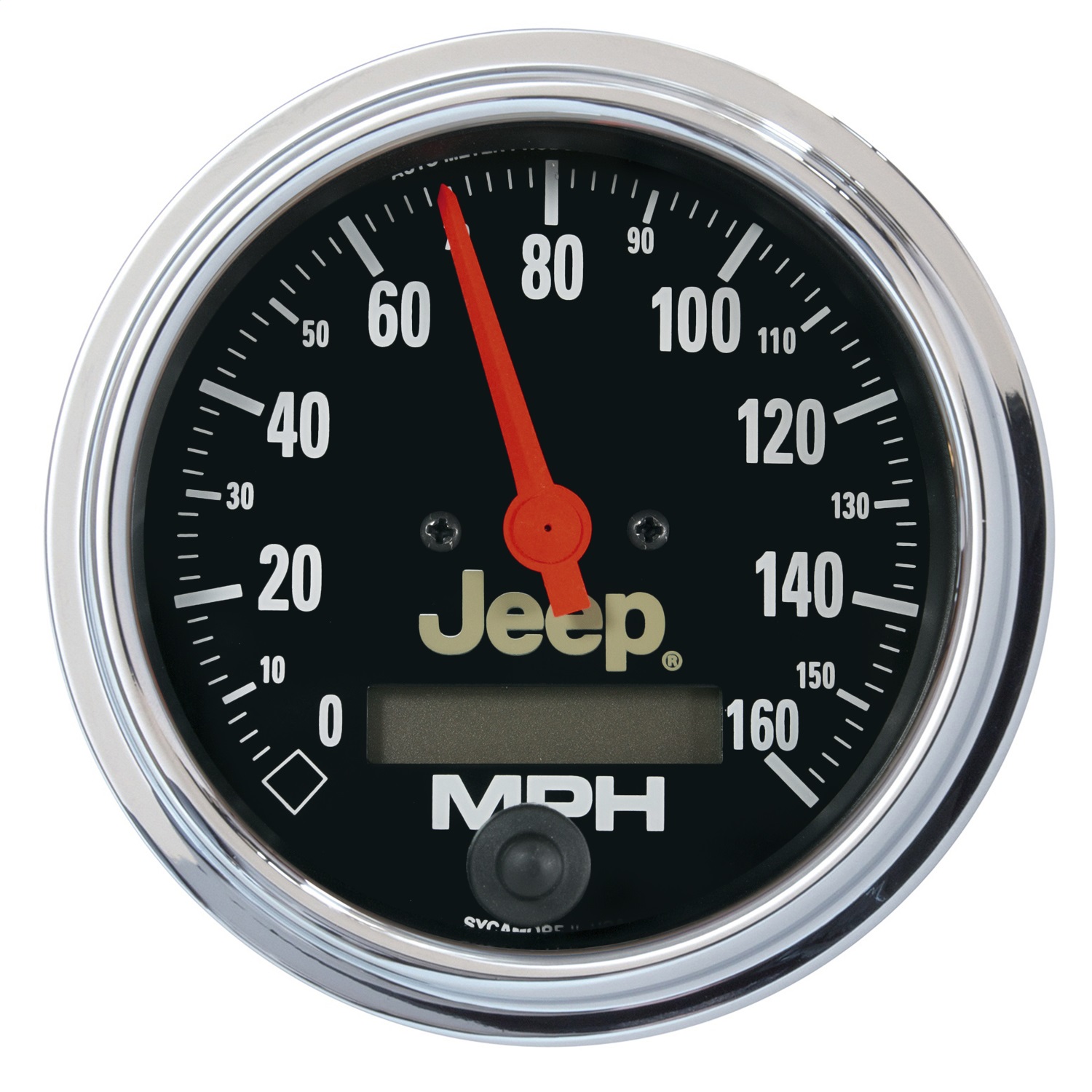 AutoMeter 880244 - Jeep 3.375 In-Dash 0-160 MPH Electrical Speedometer Gauge - Programmable