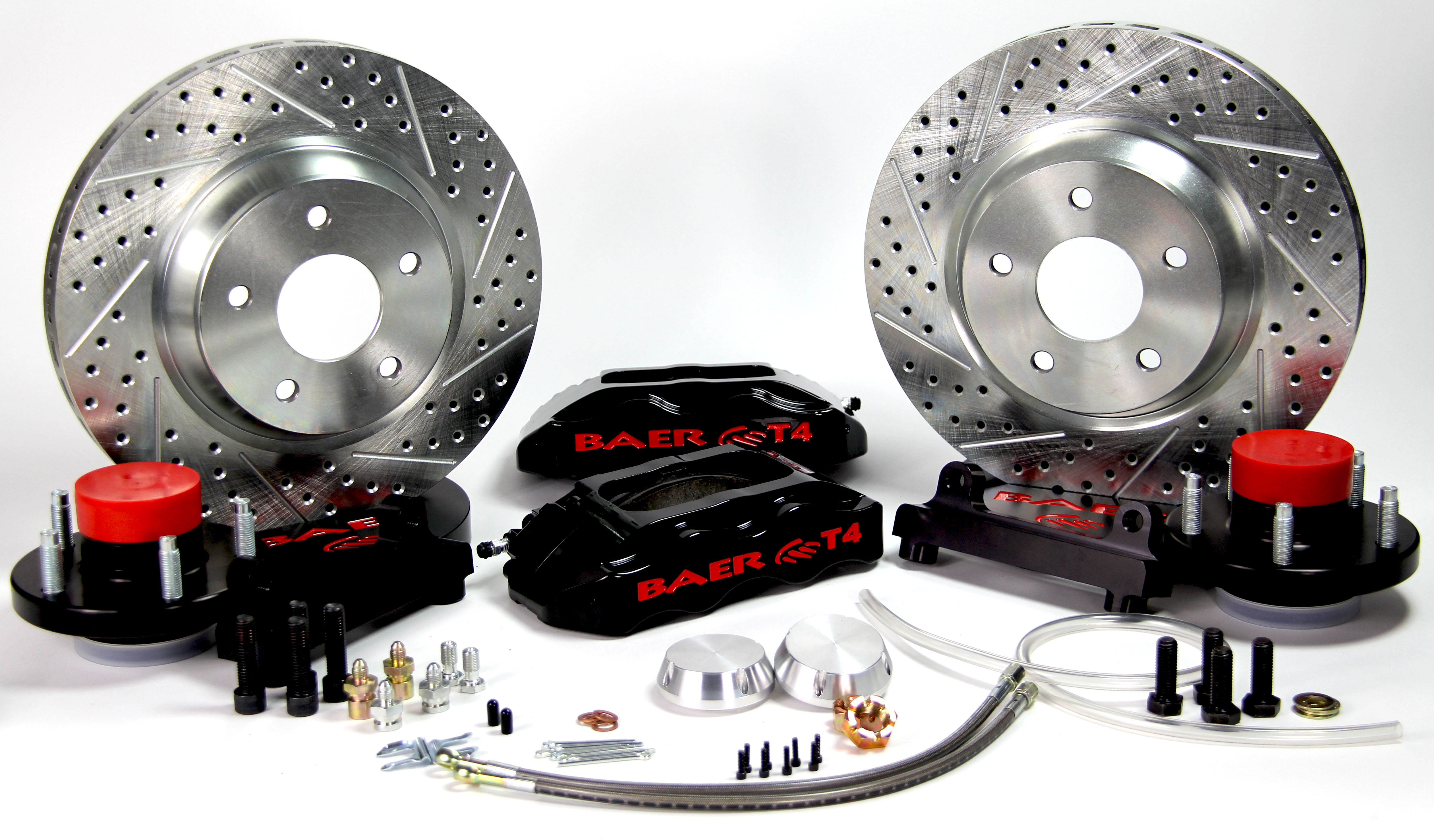 Baer Brakes 4301504B - Brake System 13 Inch Front Track4 Black 65-66 Ford/RideTech Mustang