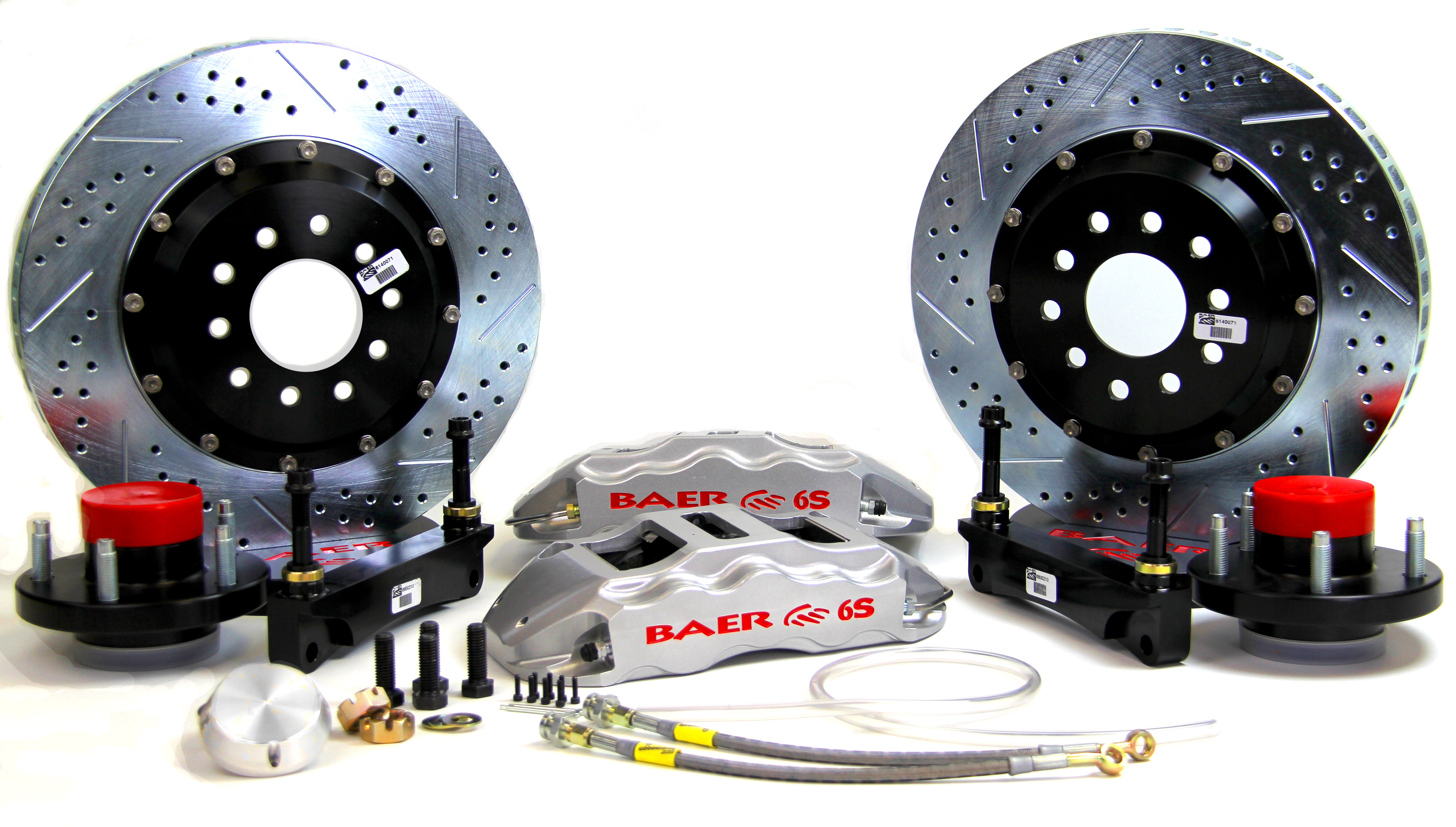 Baer Brakes 4301508S - Brake System 14 Inch Front Extreme+ Silver 65-66 Ford/RideTech Mustang