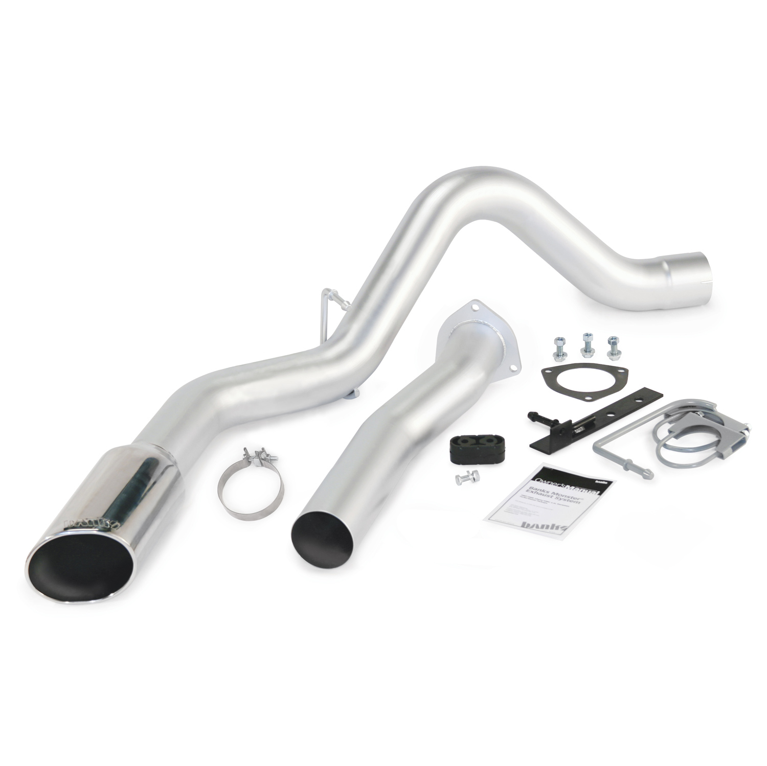 Banks Power 47784 - Monster Exhaust System Single Exit Chrome Tip 07-10 Chevy 6.6L LMM ECSB-CCLB to