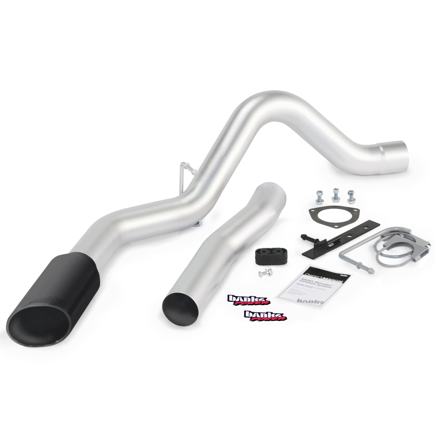 Banks Power 47787-B - 15 Chevy 6.6L LML ECLB/CCSB/CCLB Monster Exhaust System - SS Single Exhaust w/ Black Tip