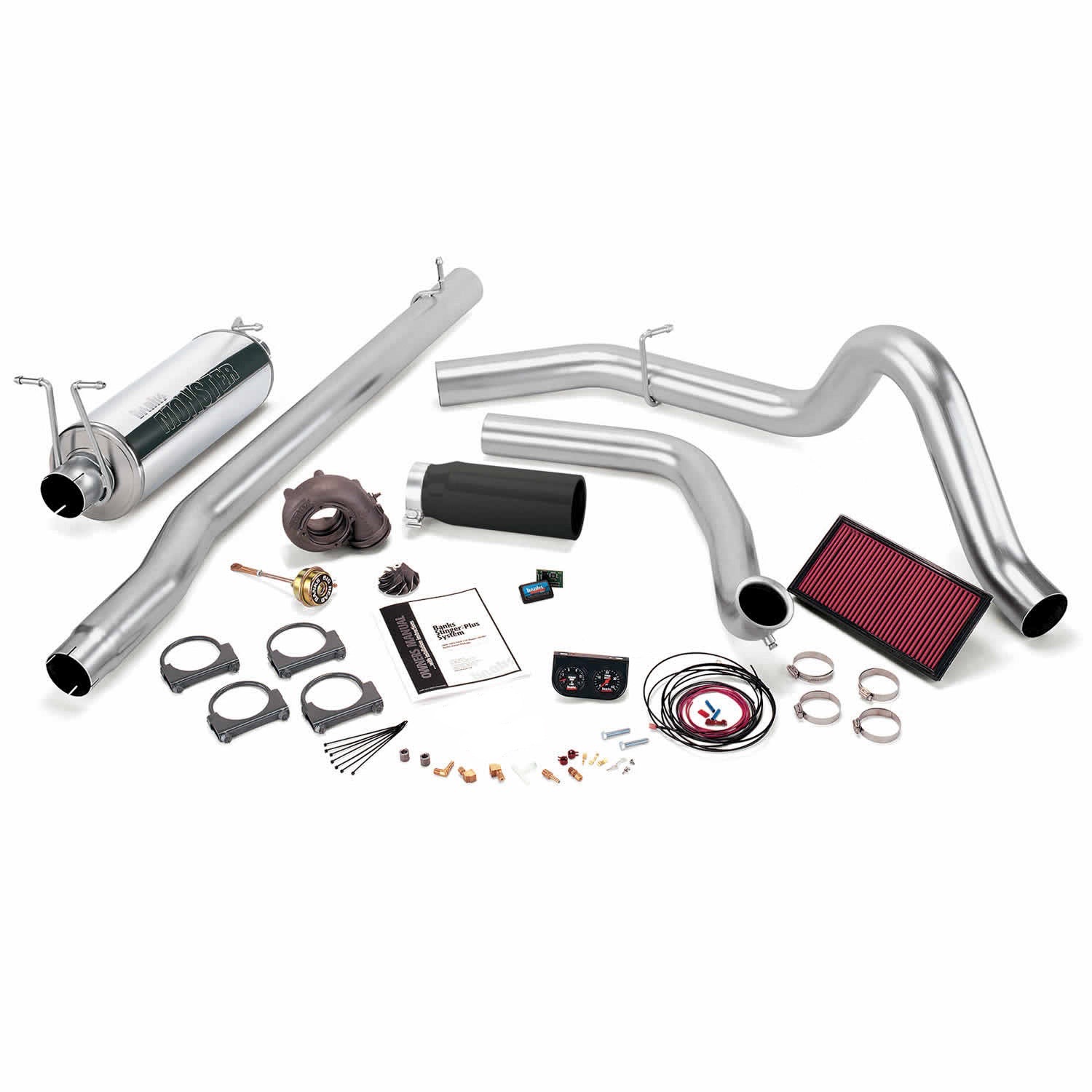 Banks Power 47523-B - Stinger Plus Bundle Power System W/Single Exit Exhaust Black Tip 99 Ford 7.3L F250/F350 Manual Transmission Banks Power 47523-B - Stinger Plus Bundle Power System W/Single Exit Exhaust Black Tip 99 Ford 7.3L F250/F350 Manual Transmission
