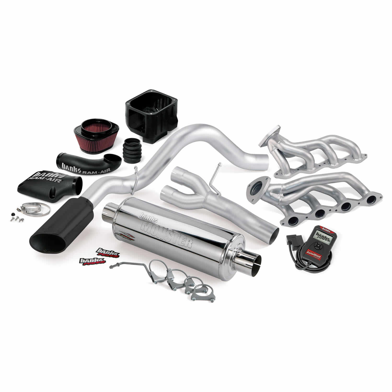Banks Power 48082-B - 10 Chevy 5.3L CCSB FFV PowerPack System - SS Single Side-Exit Exhaust w/ Black Tip
