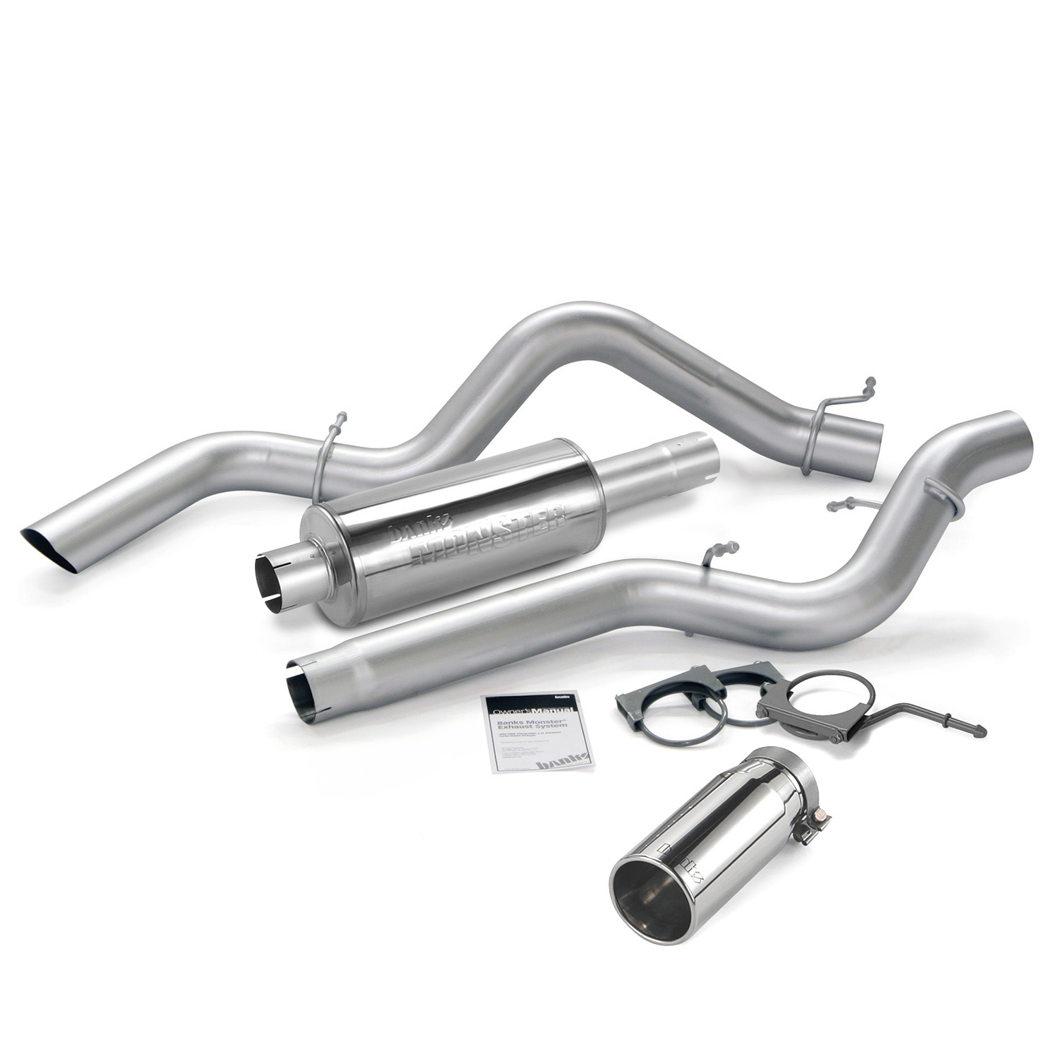 Banks Power 48939 - Monster Exhaust System Single Exit Chrome Round Tip 06-07 Chevy 6.6L CCSB Banks Power 48939 - Monster Exhaust System Single Exit Chrome Round Tip 06-07 Chevy 6.6L CCSB