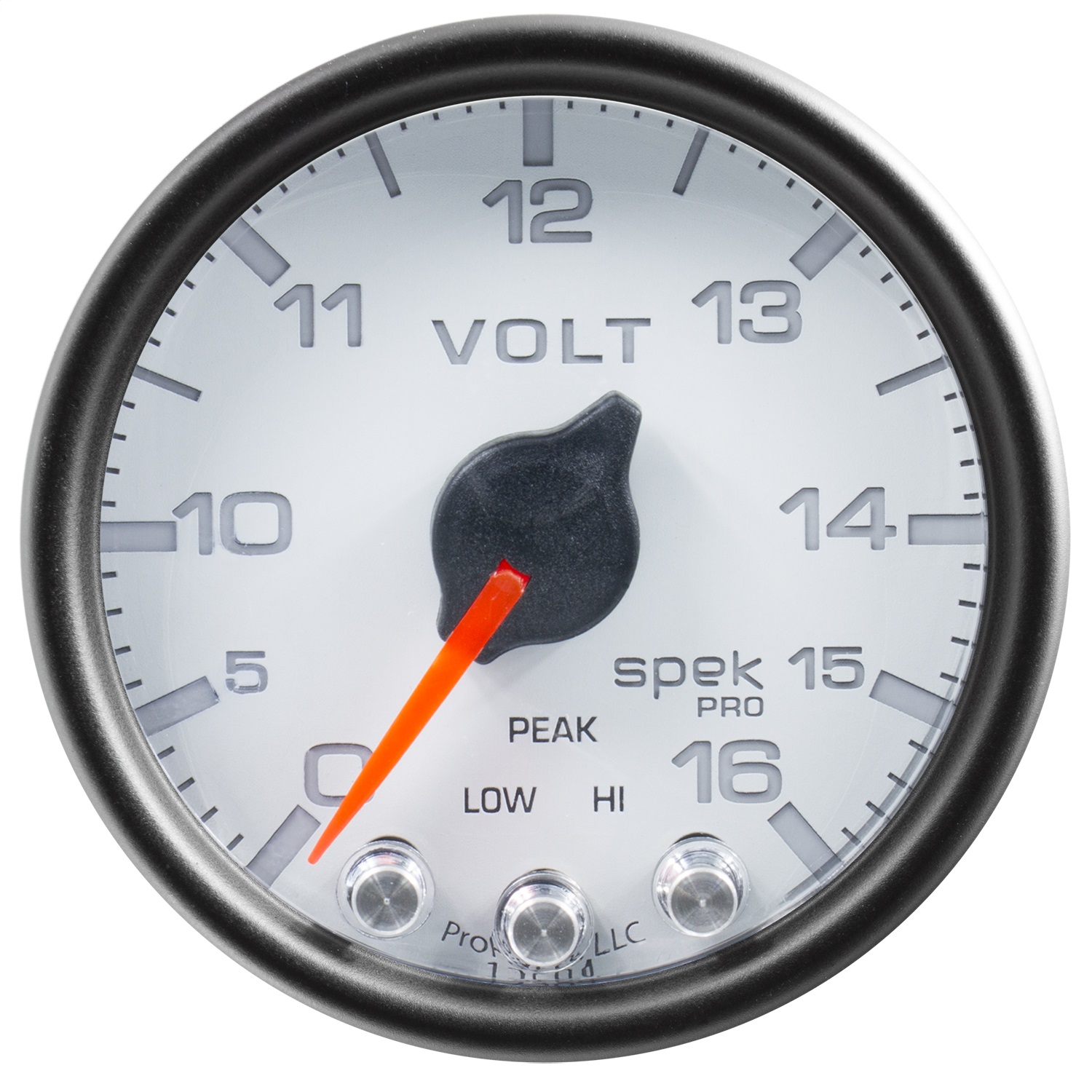AutoMeter P34412 - Spek-Pro Gauge Voltmeter 2 1/16in 16V Stepper Motor W/Peak & Warn Wht/Blk AutoMeter P34412 - Spek-Pro Gauge Voltmeter 2 1/16in 16V Stepper Motor W/Peak & Warn Wht/Blk