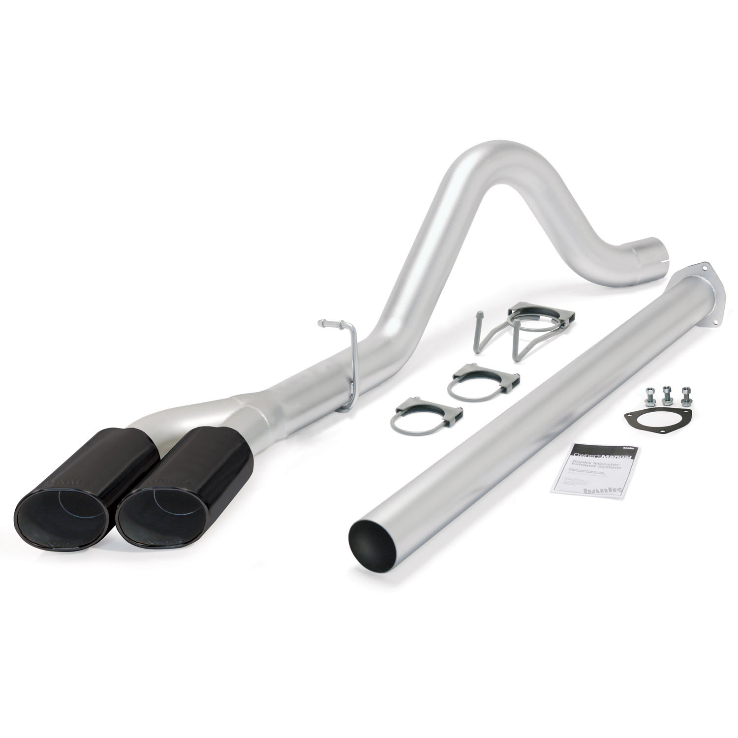 Banks Power 49793-B - Monster Exhaust System Single Exit Dual Black Ob Round Tips 15-16 Ford Super Duty 6.7L Diesel Banks Power 49793-B - Monster Exhaust System Single Exit Dual Black Ob Round Tips 15-16 Ford Super Duty 6.7L Diesel