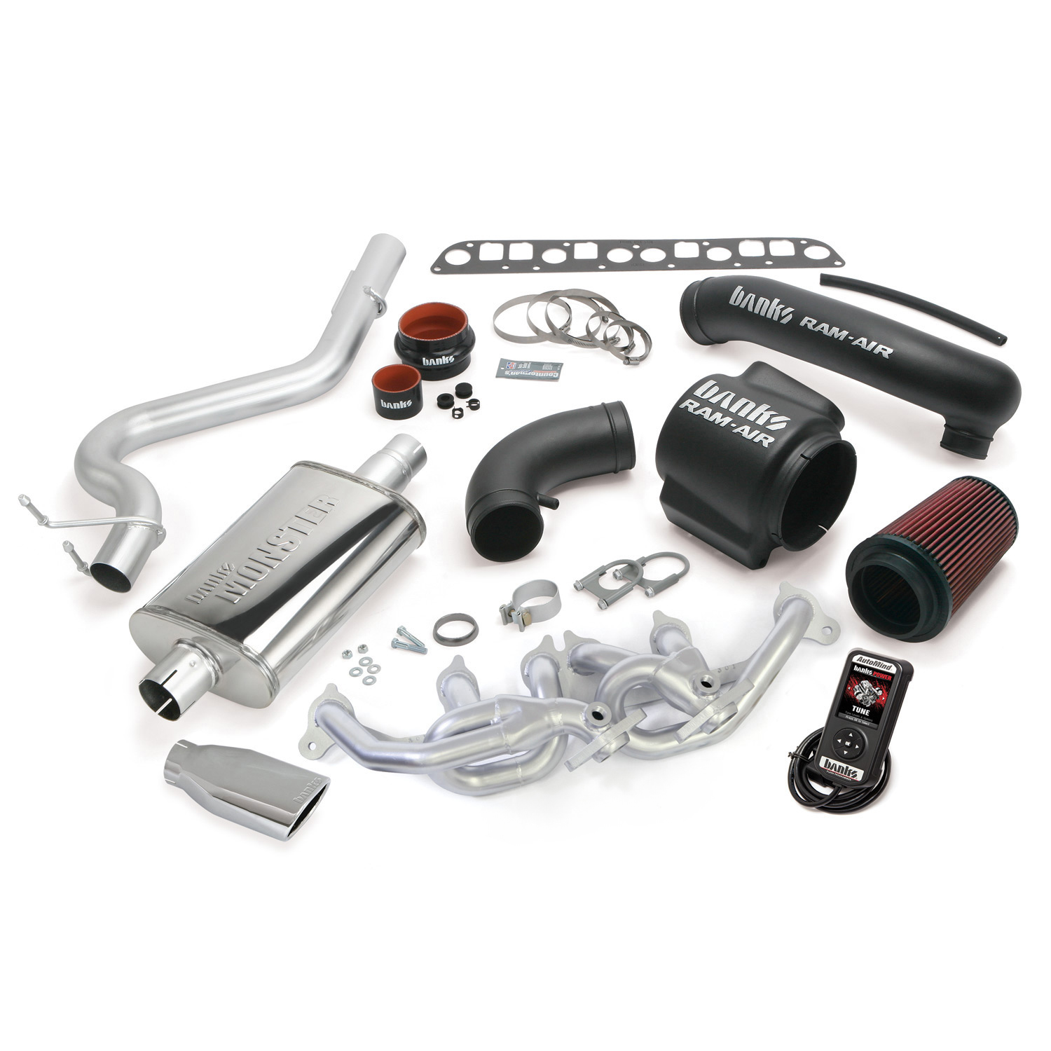 Banks Power 51333-B - PowerPack Bundle Complete Power System W/AutoMind Programmer Black Tip 00-03 Jeep 4.0L Wrangler TJ
