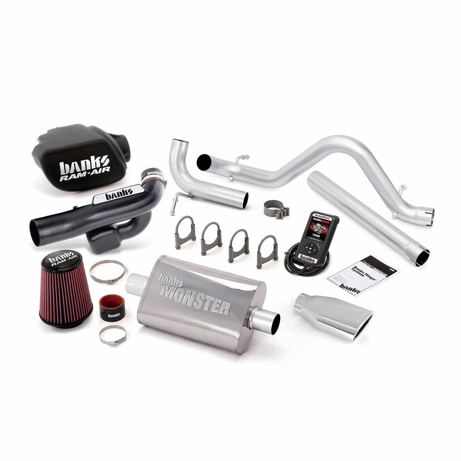 Banks Power 51349 - Stinger Bundle Power System W/AutoMind Single Exit Exhaust Chrome Tip 12-14 Jeep 3.6L Wrangler All 4 Door Banks Power 51349 - Stinger Bundle Power System W/AutoMind Single Exit Exhaust Chrome Tip 12-14 Jeep 3.6L Wrangler All 4 Door