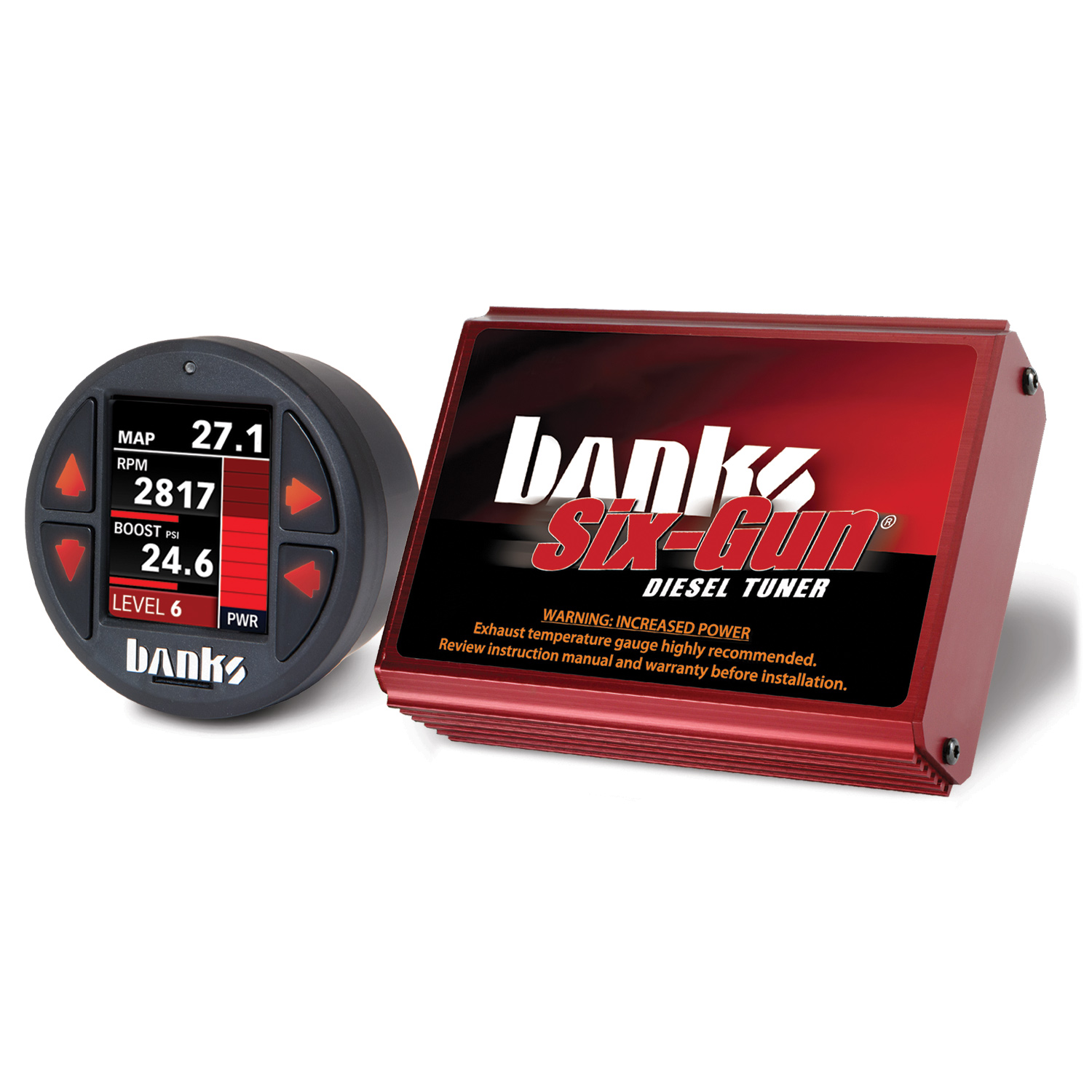 Banks Power 61420 - Six-Gun Diesel Tuner with Banks iDash 1.8 Super Gauge for use with 2006-2007 Dodge 5.9L Banks Power 61420 - Six-Gun Diesel Tuner with Banks iDash 1.8 Super Gauge for use with 2006-2007 Dodge 5.9L