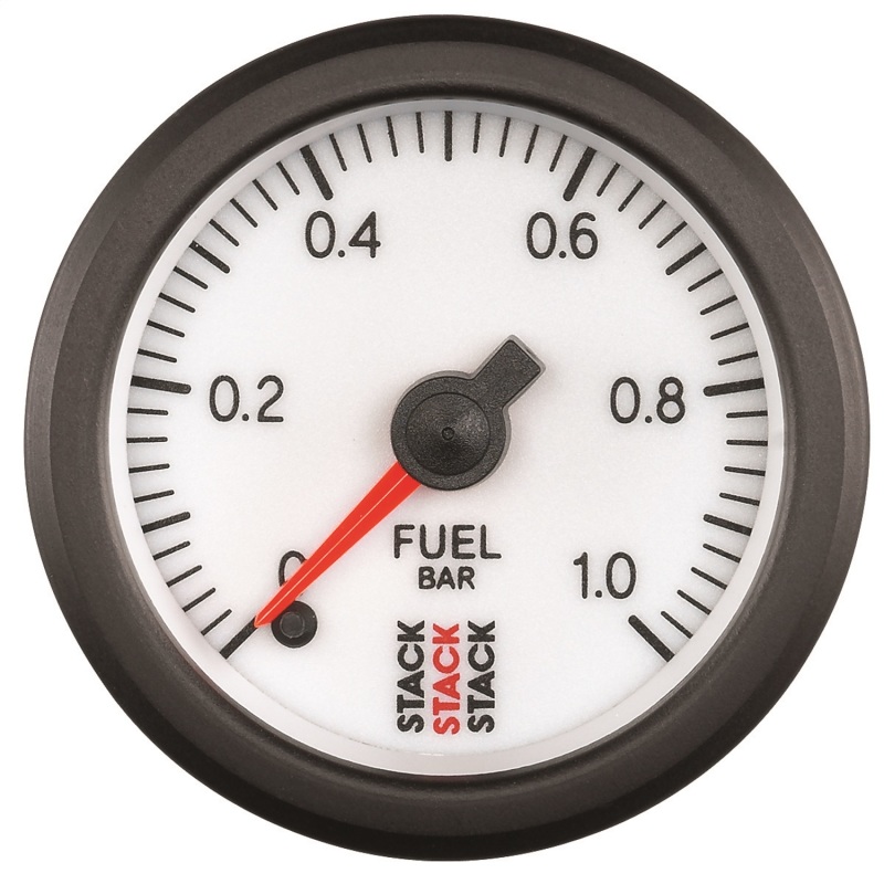 AutoMeter ST3353 - Stack 52mm 0-1 Bar M10 Male Pro Stepper Motor Fuel Pressure Gauge - White AutoMeter ST3353 - Stack 52mm 0-1 Bar M10 Male Pro Stepper Motor Fuel Pressure Gauge - White
