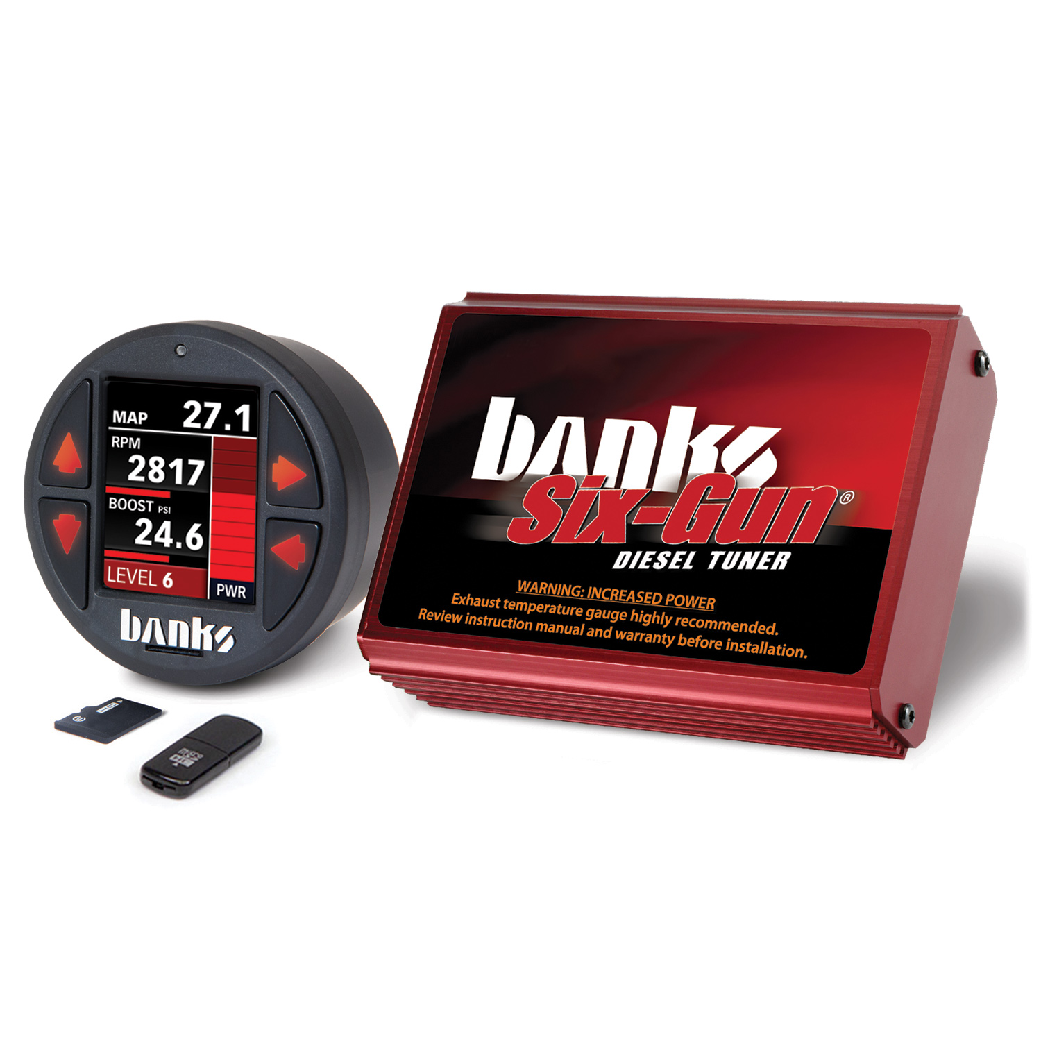 Banks Power 61446 - Six-Gun Diesel Tuner W/iDash 1.8 DataMonster 07-10 Chevy 6.6L LMM