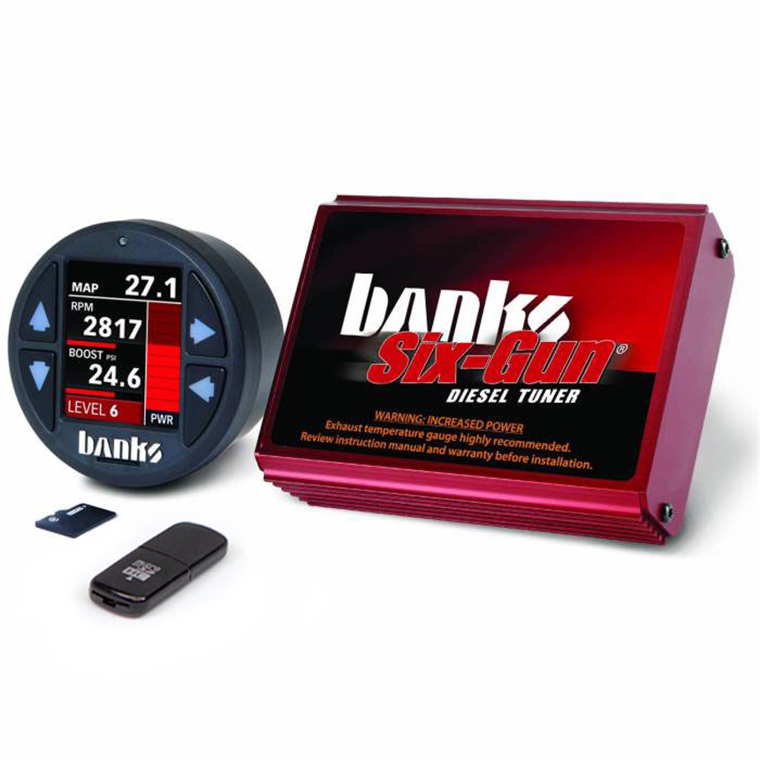 Banks Power 61442 - Six-Gun Diesel Tuner W/iDash 1.8 DataMonster 04.5-05 Chevy 6.6L LLY