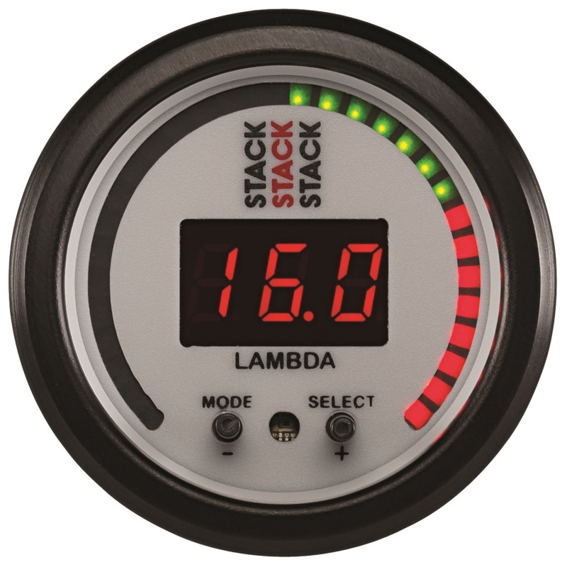 AutoMeter ST3404 - Stack 52mm Pro-Control Wideband Air/Fuel Ratio (Lambda) Gauge - White AutoMeter ST3404 - Stack 52mm Pro-Control Wideband Air/Fuel Ratio (Lambda) Gauge - White