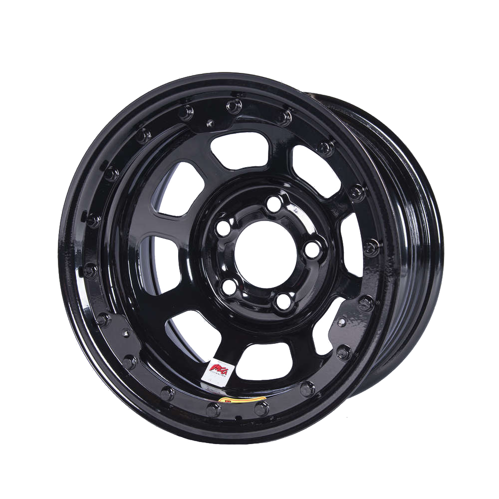 Bassett 58D52ILK - 15x8 IMCA B/Lock Wheel Black D-Hole 5x5
