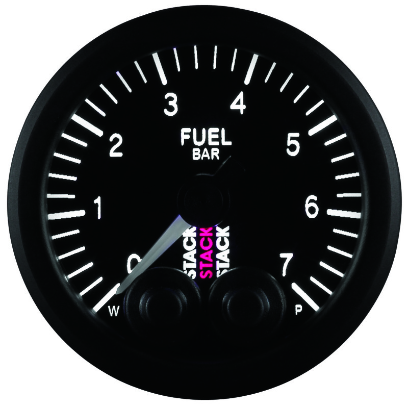 AutoMeter ST3505 - Stack 52mm 0-7 Bar M10 Male Pro-Control Fuel Pressure Gauge - Black AutoMeter ST3505 - Stack 52mm 0-7 Bar M10 Male Pro-Control Fuel Pressure Gauge - Black