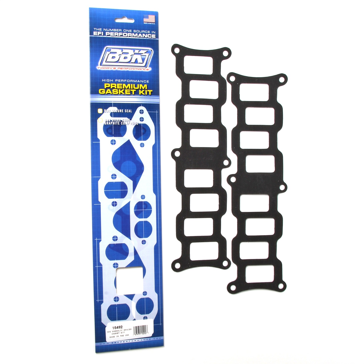 BBK 15492 - 86-95 Mustang 5.0 Upper To Lower EFI Intake EFI Manifold Gasket Set TFS Track/Street Heat