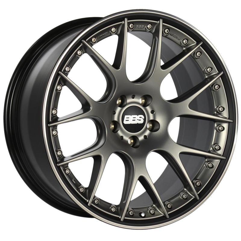 BBS CH604PBPO - CH-RII 21x10.5 5x120 ET35 Satin Platinum Center Black Lip SS Rim Prot Wheel -82mm PFS/Clip Req