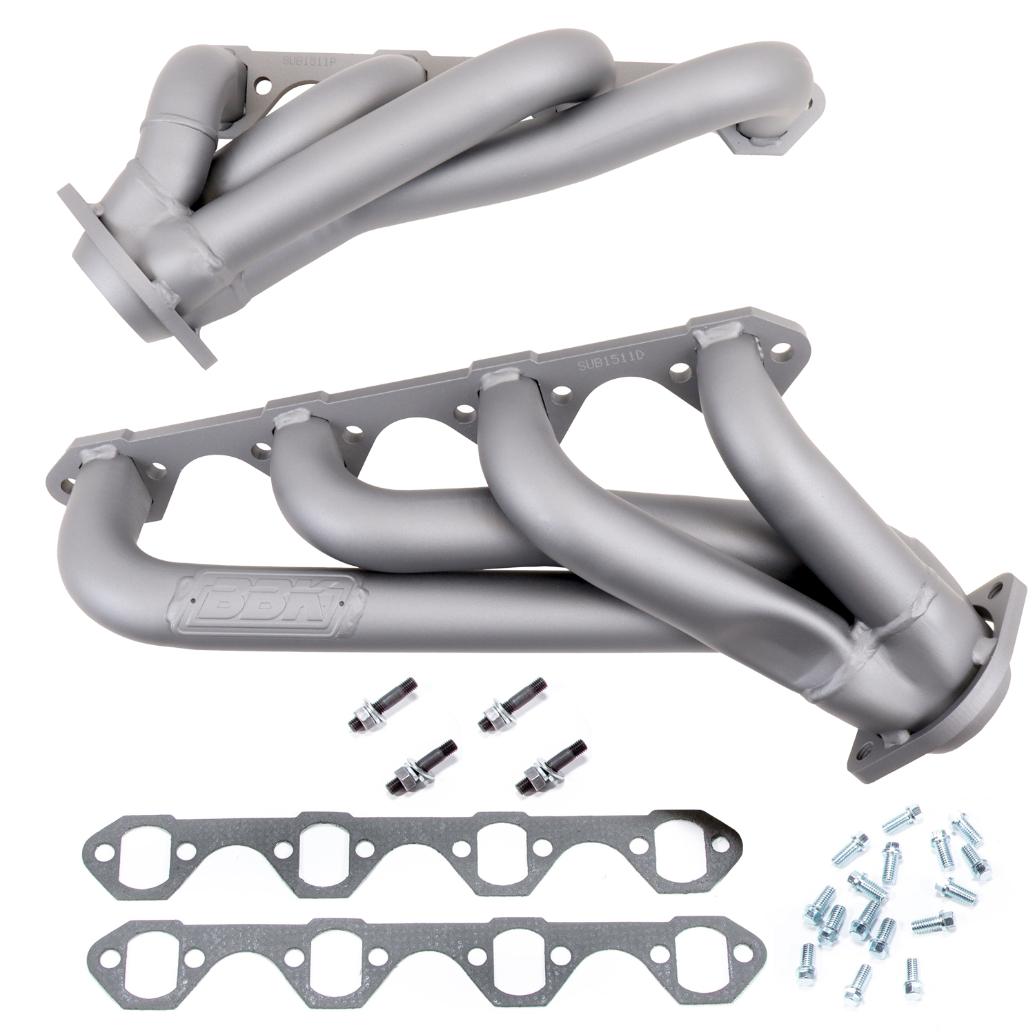 BBK 1511 - 79-93 Mustang 351 Swap Shorty Unequal Length Exhaust Headers - 1-5/8 Titanium Ceramic