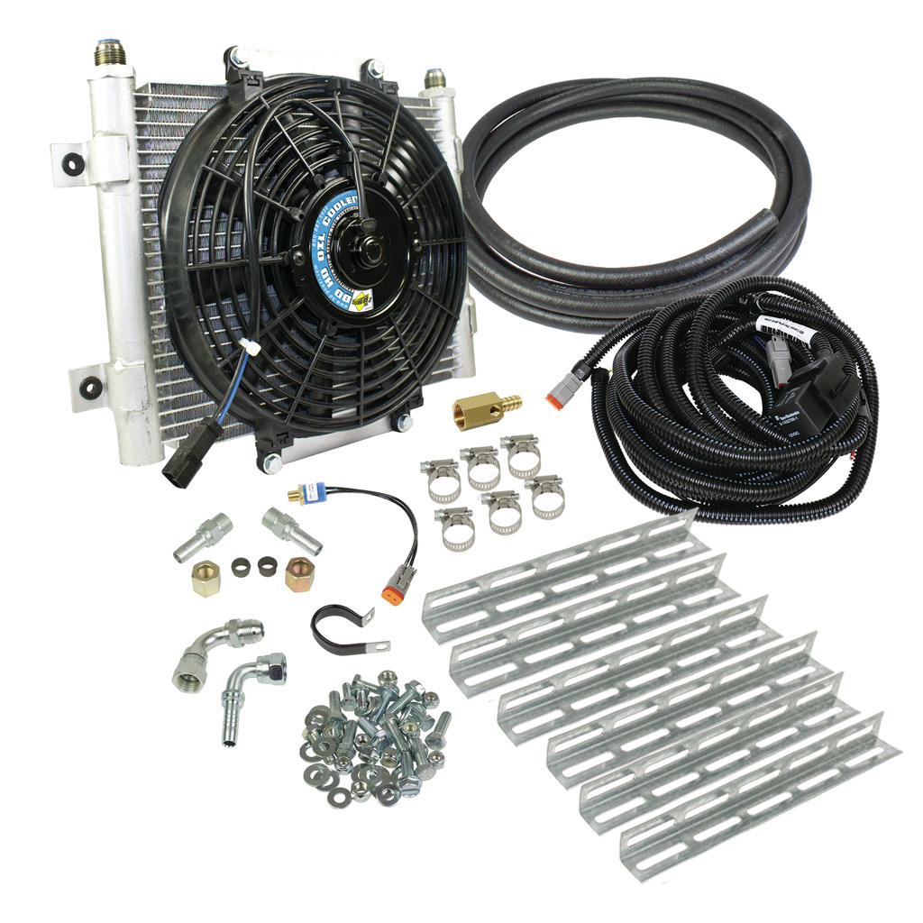 BD Diesel 1030606-3/8 - Xtruded Trans Oil Cooler - 3/8 inch Cooler Lines
