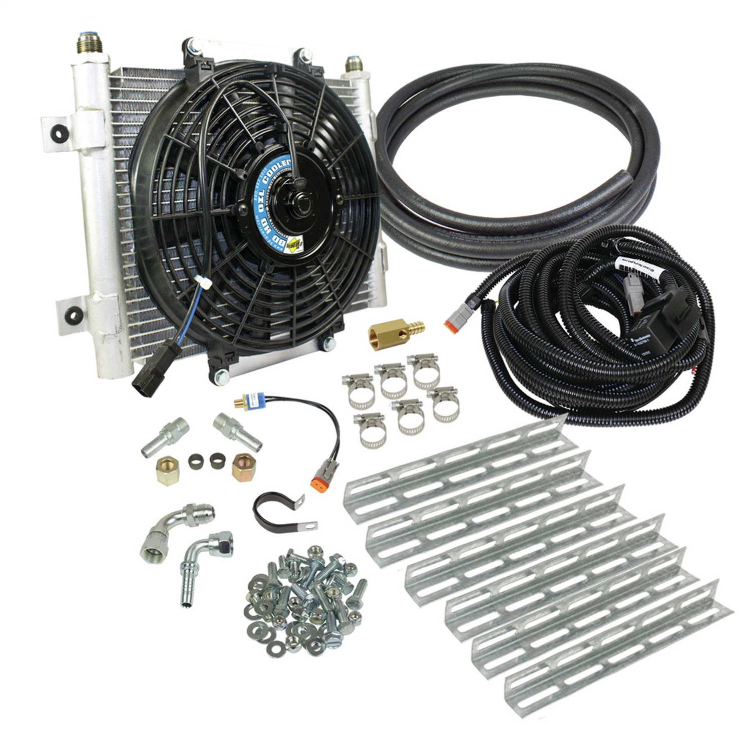 BD Diesel 1030606-5/16 - Xtruded Trans Oil Cooler - 5/16 inch Cooler Lines