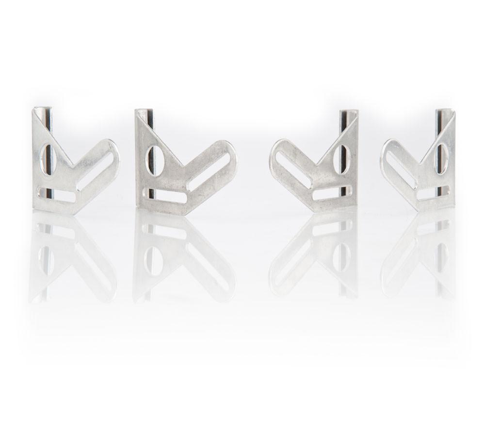 Be-Cool Radiators 72054 - Natural Finish Mounting Brackets for 13 Inch and 16 Inch Electric Fan Installation Set of 4 Be Cool Radiator