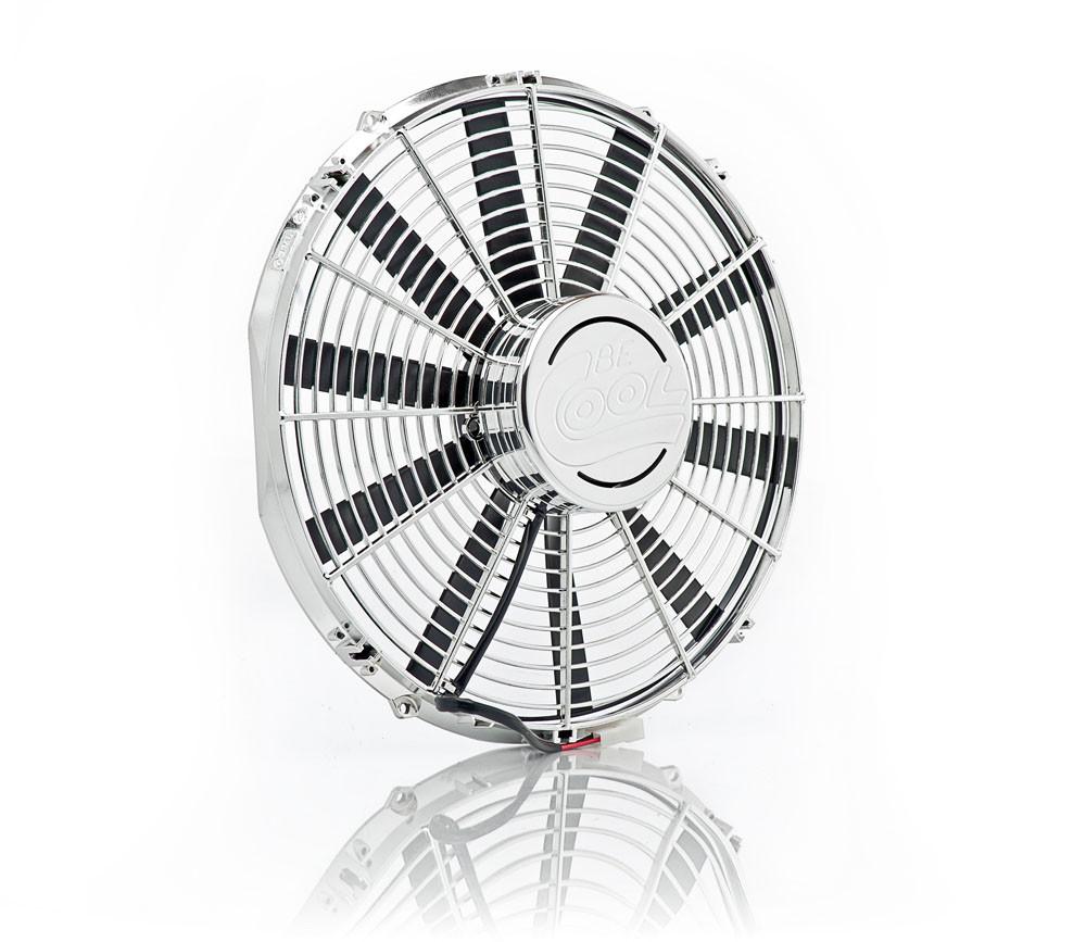 Be-Cool Radiators 75033 - 16 Inch Electric Puller Fan Chrome Plated High Torque Be Cool Radiator
