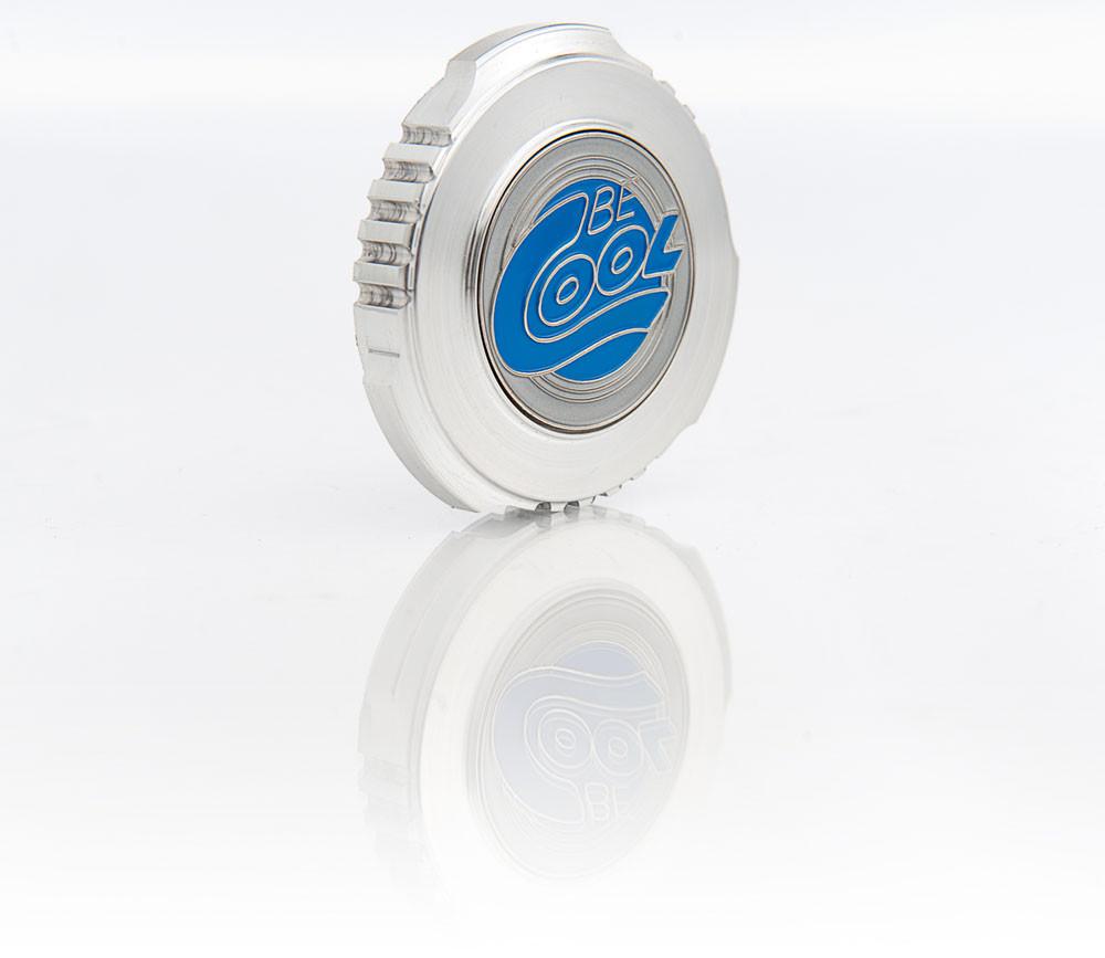 Be-Cool Radiators 70006 - Natural Finish Sure Grip Billet Radiator Cap w/Be Cool Emblem Be Cool Radiator