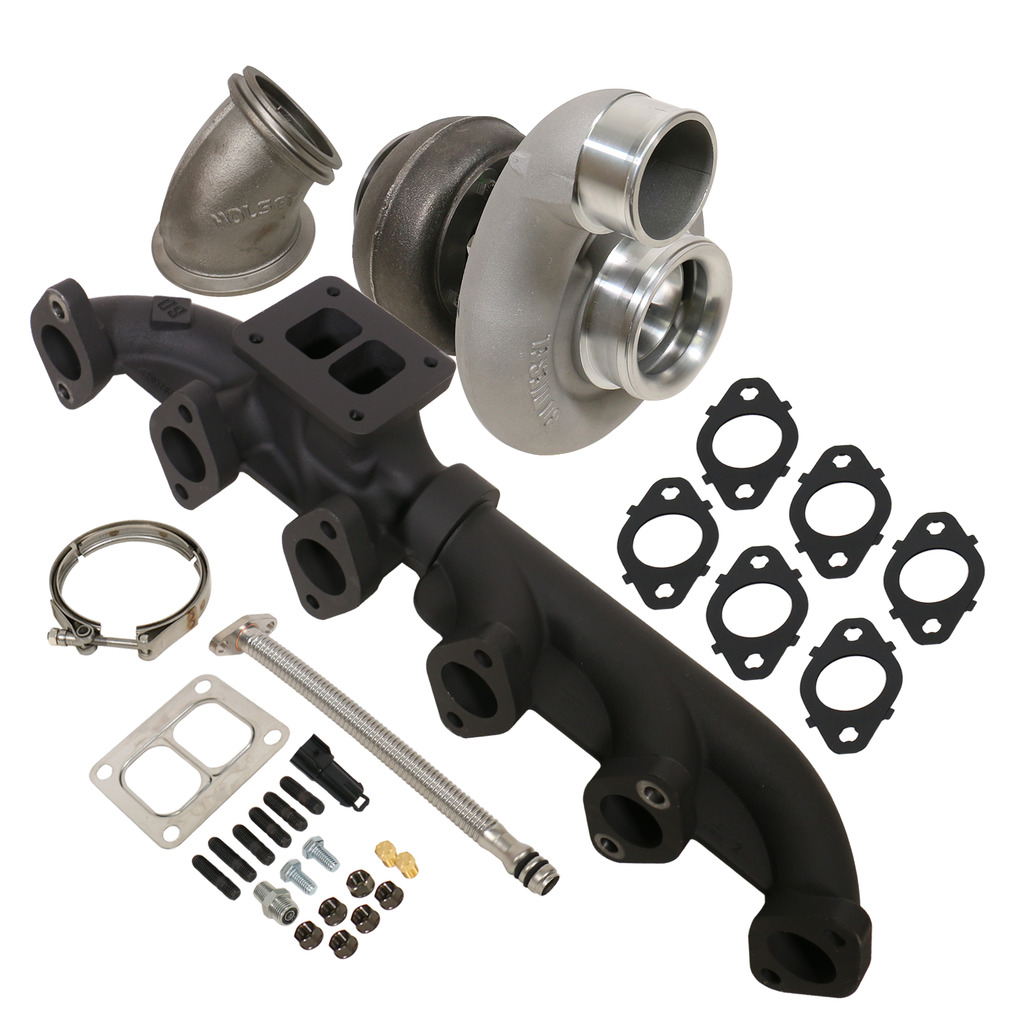 BD Diesel 1045176 - Iron Horn 5.9L Turbo Kit S366SXE/80 0.91AR Dodge 03-07