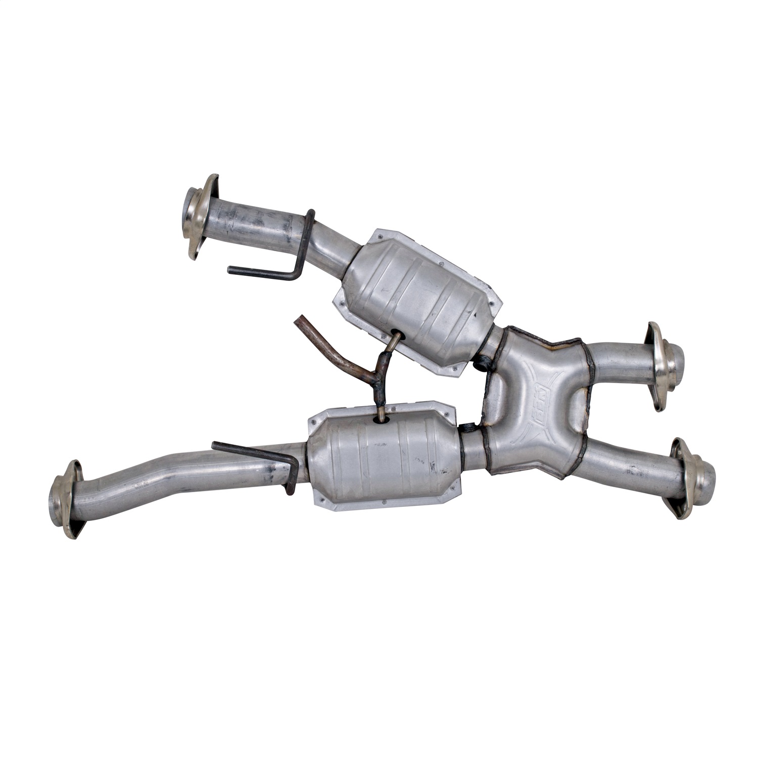 BBK 1810 - 79-93 Mustang 5.0 Short Mid X Pipe w Catalytic Converters 2-1/2 For Automatic Long Tube Headers