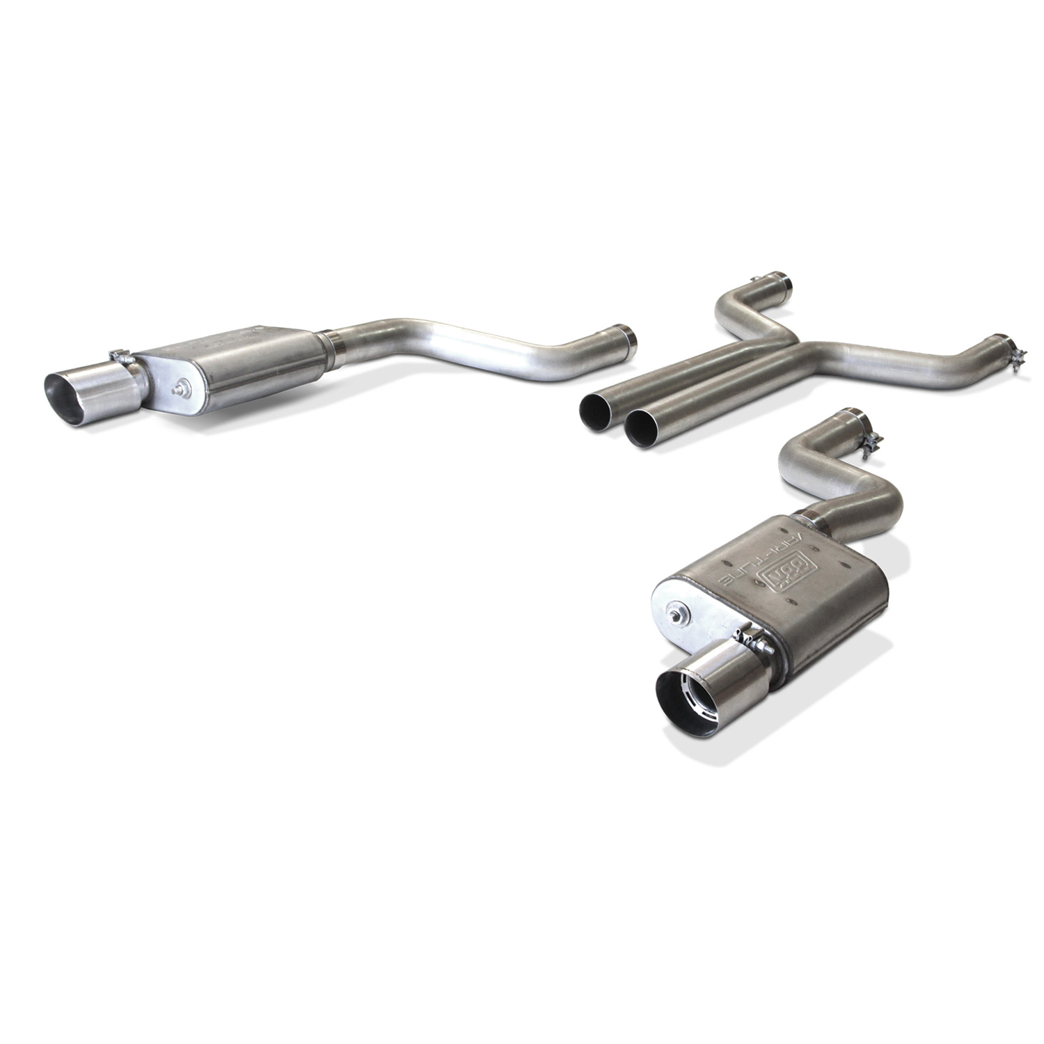 BBK 30065 - 2015-16 Mustang GT Varitune Complete Cat Back Exhaust System (Includes Resonator Delete X-Pipe)