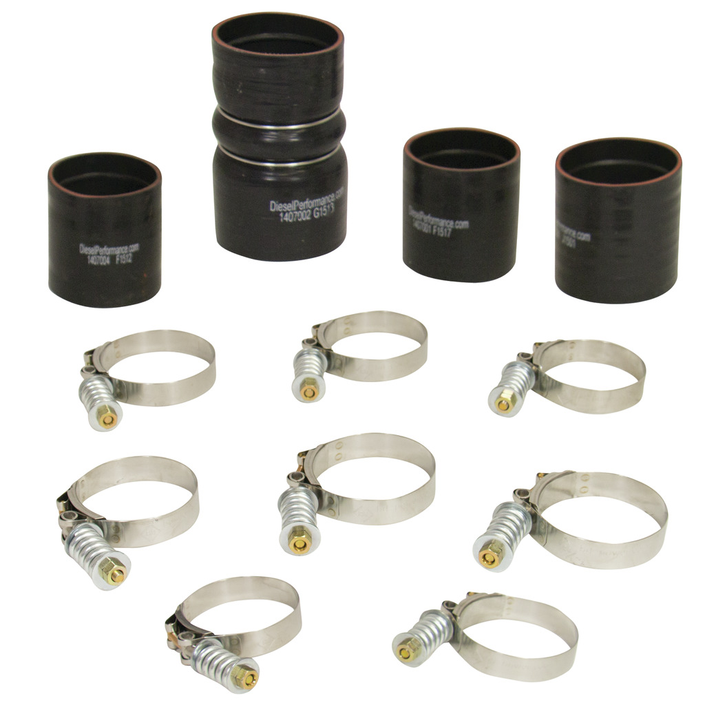BD Diesel 1047037 - Intercooler Hose & Clamp Kit - 2008-2010 Ford 6.4L Powerstroke